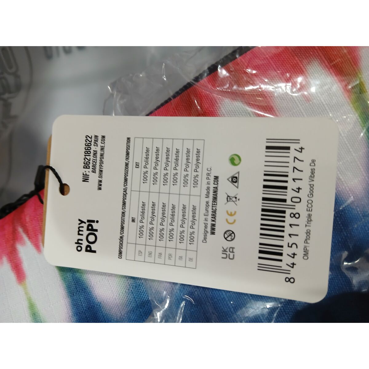 Τριπλή Κασετίνα Karactermania Eco Omp! Good Vibes Only Tie Dye Denim (23 x 11 x 10 cm)