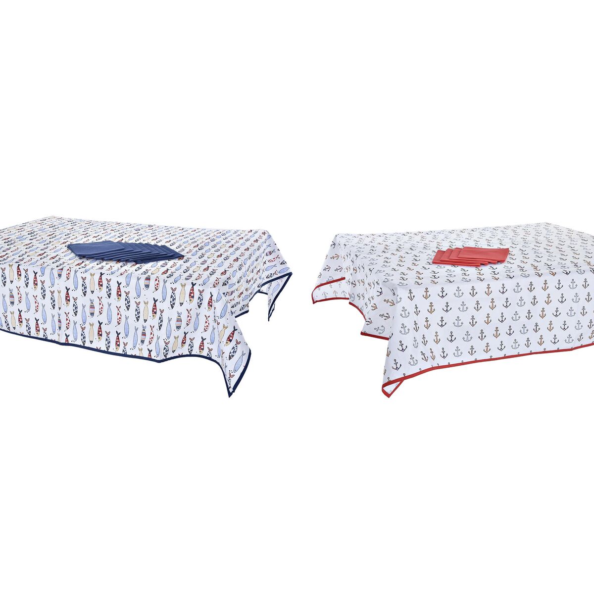 Σετ σεντονιών DKD Home Decor 150 x 250 x 0,5 cm Κόκκινο Μπλε Λευκό (x2) Σετ σεντονιών DKD Home Decor 150 x 250 x 0,5 cm Κόκκινο Μπλε Λευκό (x2)