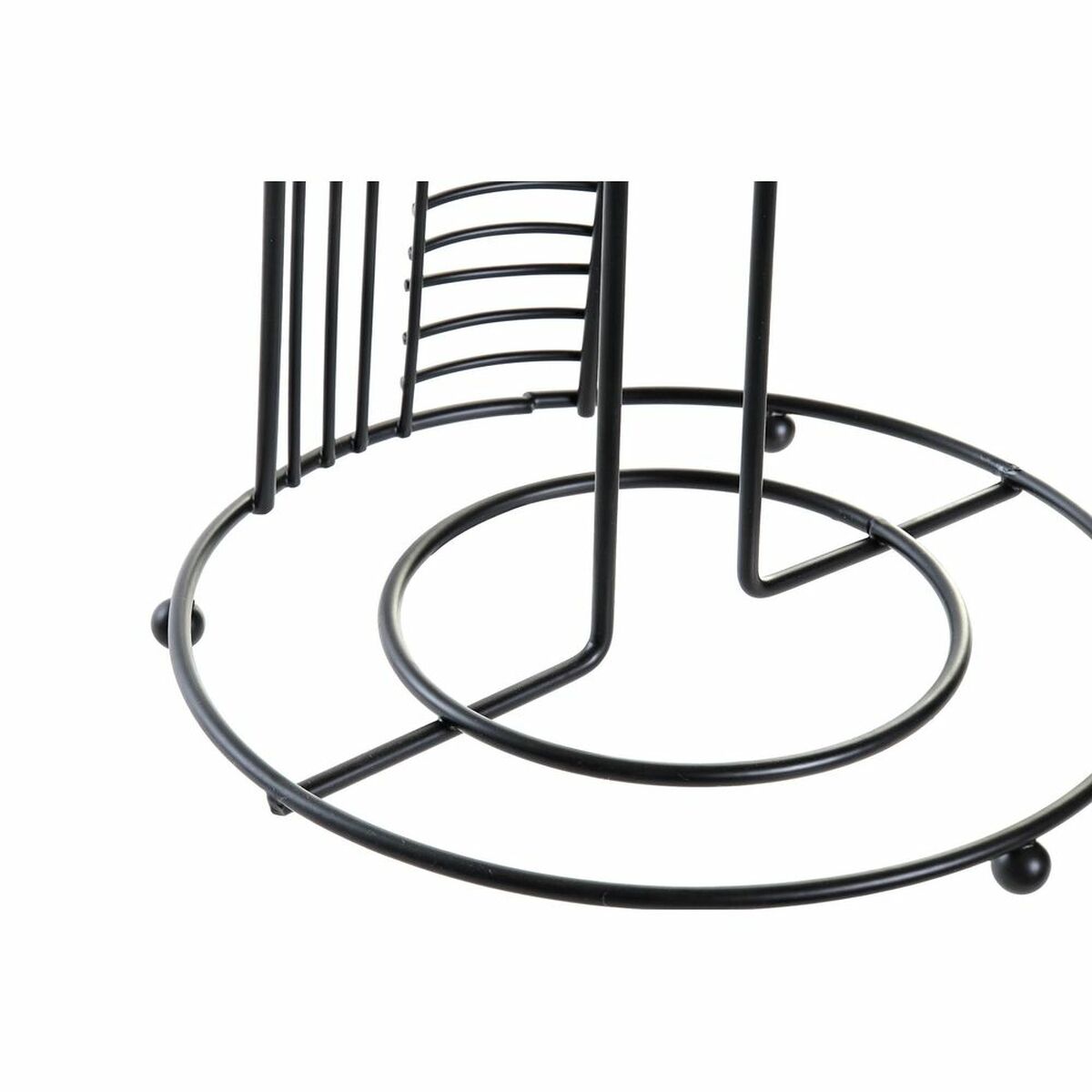 Βάση Χαρτιού Κουζίνας DKD Home Decor Μαύρο Μέταλλο (18,5 x 18,5 x 31,5 cm)