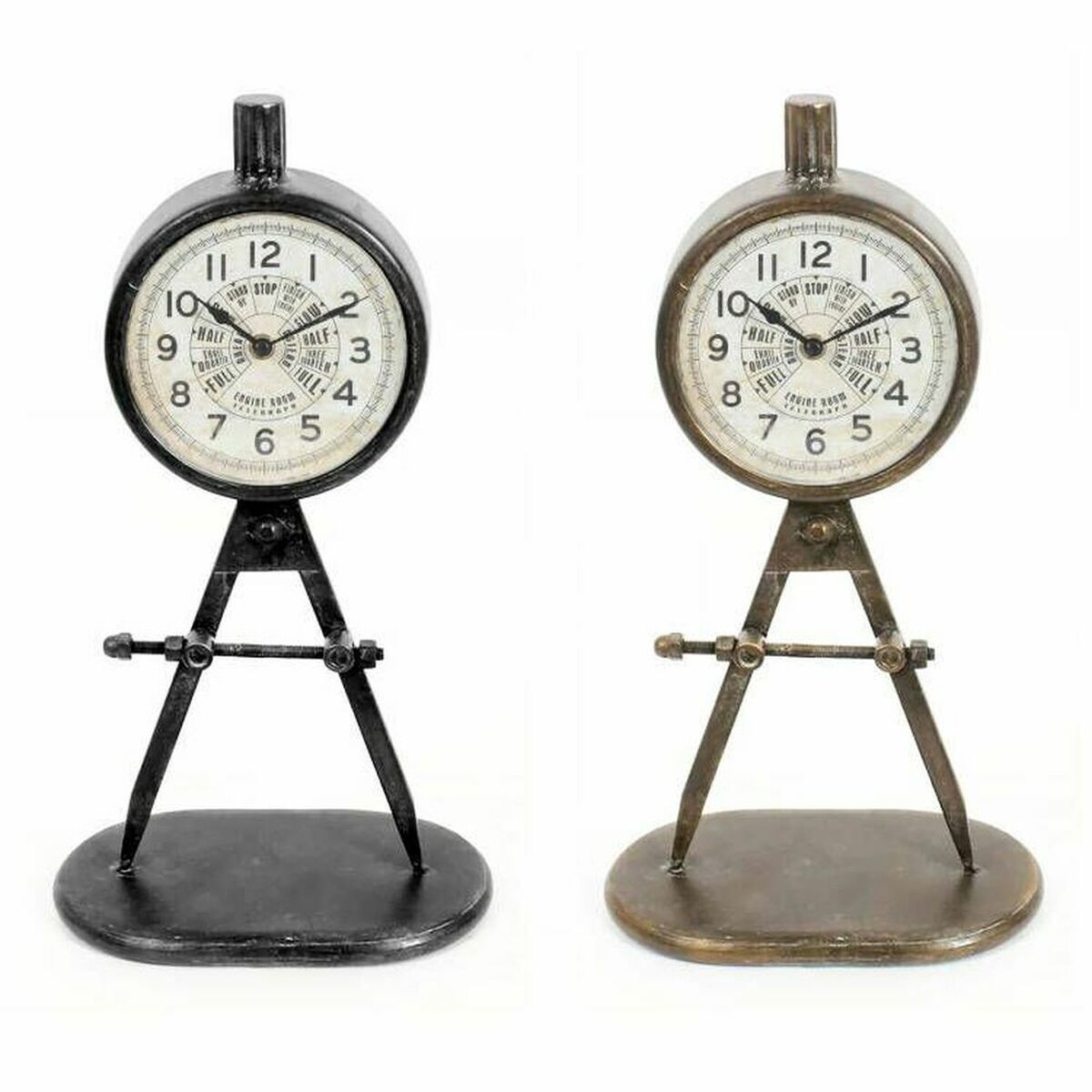 Bordklokke DKD Home Decor 17 x 8 x 31 cm Μαύρο Χρυσό Σίδερο PVC Loft (x2) Bordklokke DKD Home Decor 17 x 8 x 31 cm Μαύρο Χρυσό Σίδερο PVC Loft (x2)