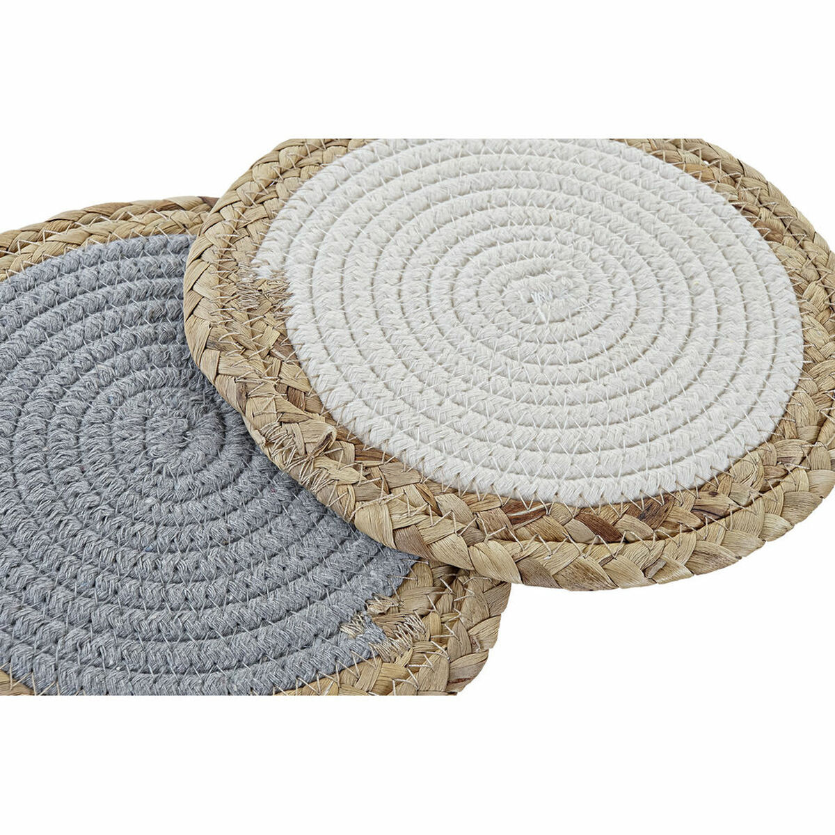 Σουπλά DKD Home Decor Άτομο βαμβάκι ίνα (20 x 20 x 1 cm) (x2) Σουπλά DKD Home Decor Άτομο βαμβάκι ίνα (20 x 20 x 1 cm) (x2)
