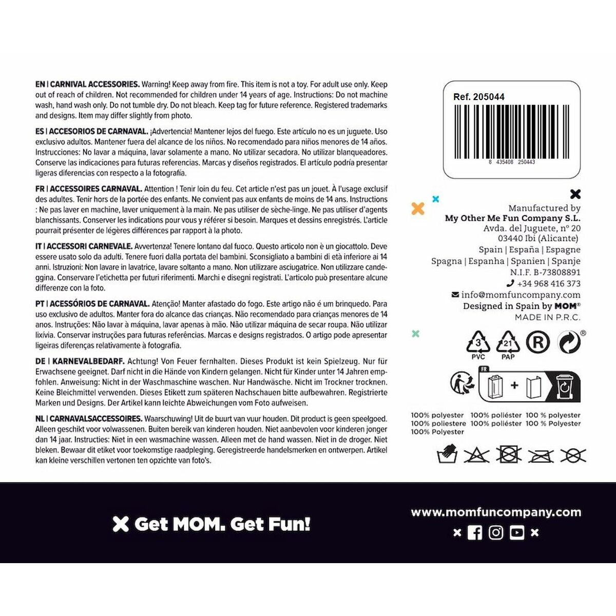 Ψεύτικη Γενειάδα My Other Me Ένα μέγεθος Αξεσουάρ για Αποκριάτικο Ντύσιμο