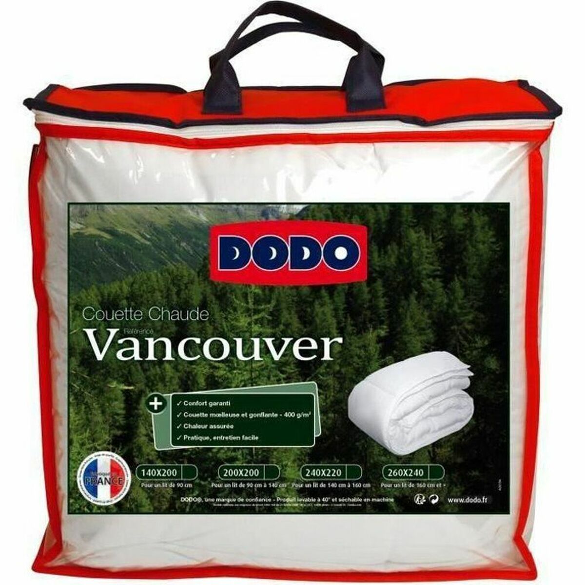 Σκανδιναβικό Παπλώμα DODO Vancouver Λευκό 400 g /m² 200 x 200 cm (Δωρεάν Μεταφορικά)