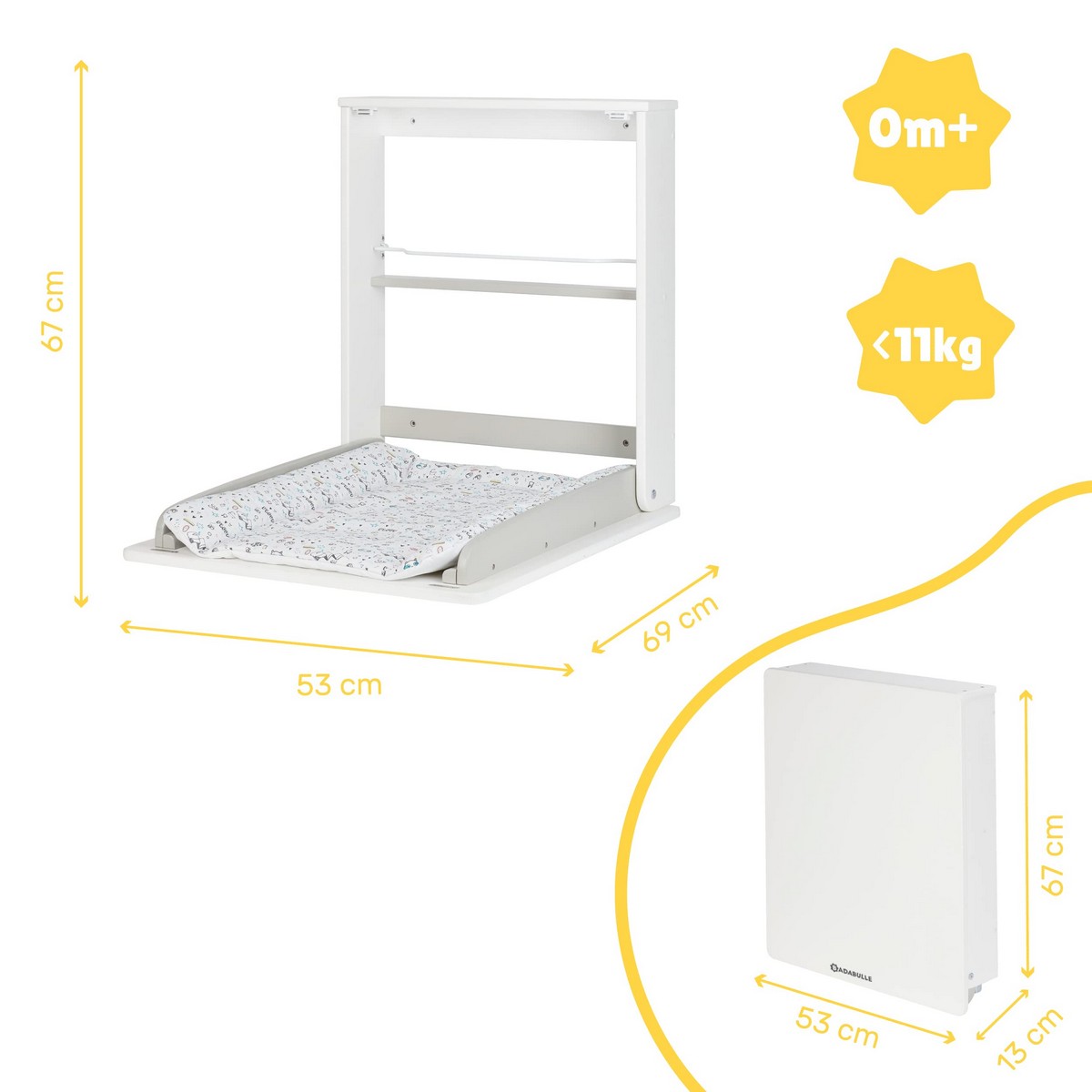 Αλλαξιέρα Badabulle Plouf Συμπαγής Τοίχο Εύκαμπτο 46 x 46 x 61 cm Αλλαξιέρα Badabulle Plouf Συμπαγής Τοίχο Εύκαμπτο 46 x 46 x 61 cm