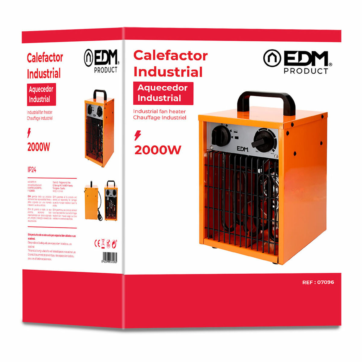 Βιομηχανικός θερμαντήρας EDM 07096 Industry Series Πορτοκαλί 2000 W Βιομηχανικός θερμαντήρας EDM 07096 Industry Series Πορτοκαλί 2000 W