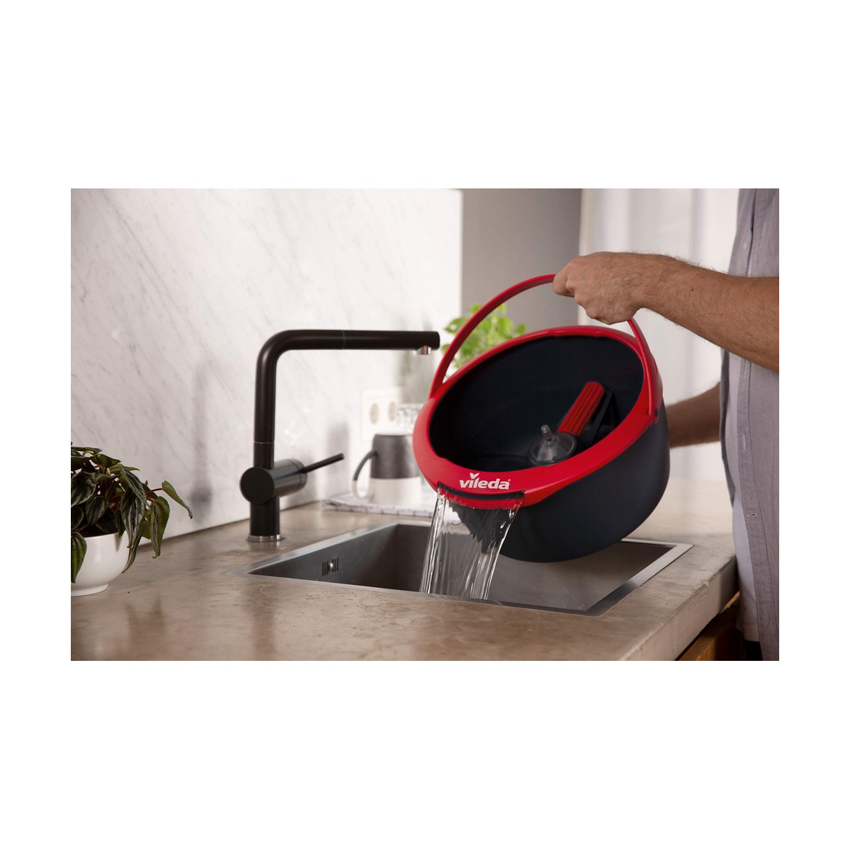 Mop with Bucket Vileda Spin & Clean Περιστροφικó πολυπροπυλένιο Mop with Bucket Vileda Spin & Clean Περιστροφικó πολυπροπυλένιο