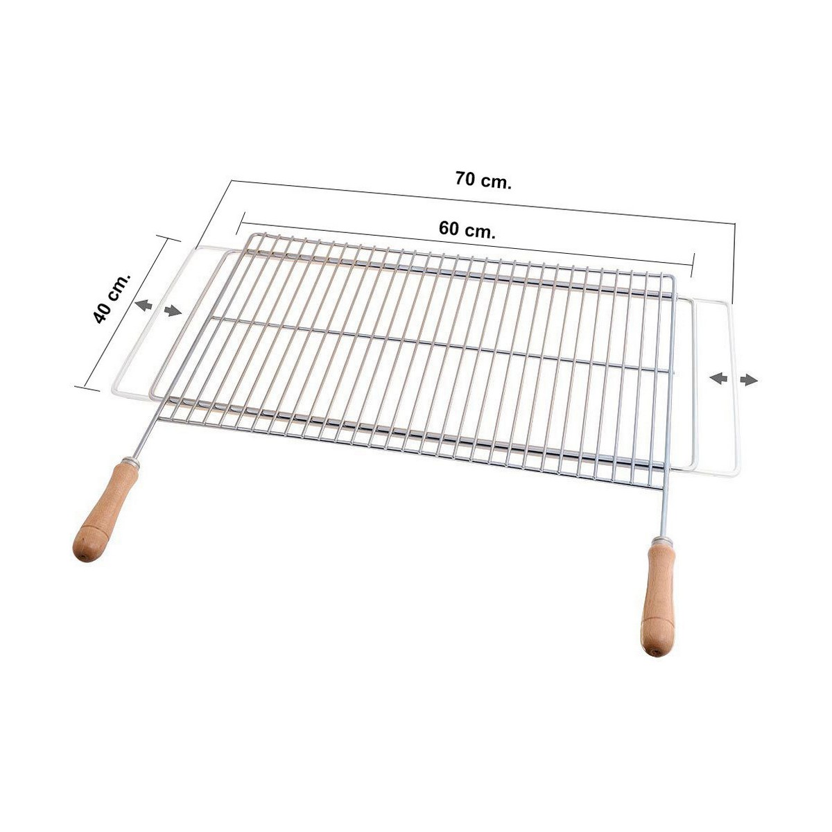 Γκριλ Sauvic Επιγαλβανισμένο ατσάλι 60 x 40 cm Γκριλ Sauvic Επιγαλβανισμένο ατσάλι 60 x 40 cm