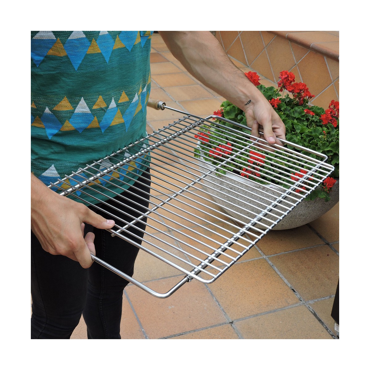Γκριλ Sauvic Επιγαλβανισμένο ατσάλι 60 x 40 cm Γκριλ Sauvic Επιγαλβανισμένο ατσάλι 60 x 40 cm