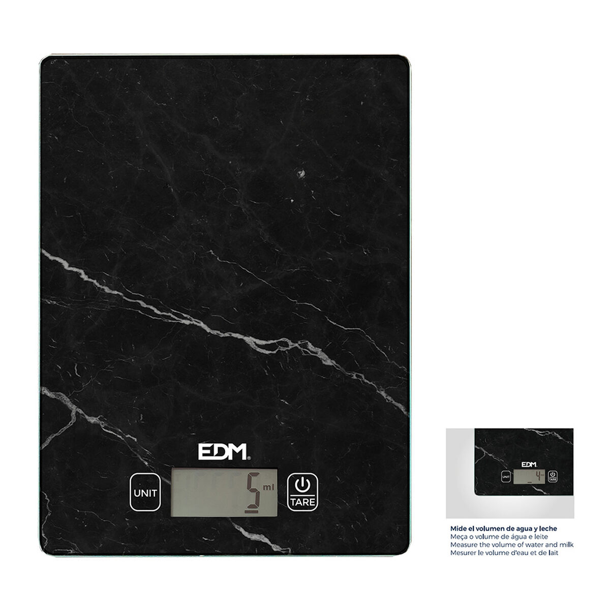 ζυγαριά κουζίνας EDM 07528 Μαύρο 5 kg ζυγαριά κουζίνας EDM 07528 Μαύρο 5 kg