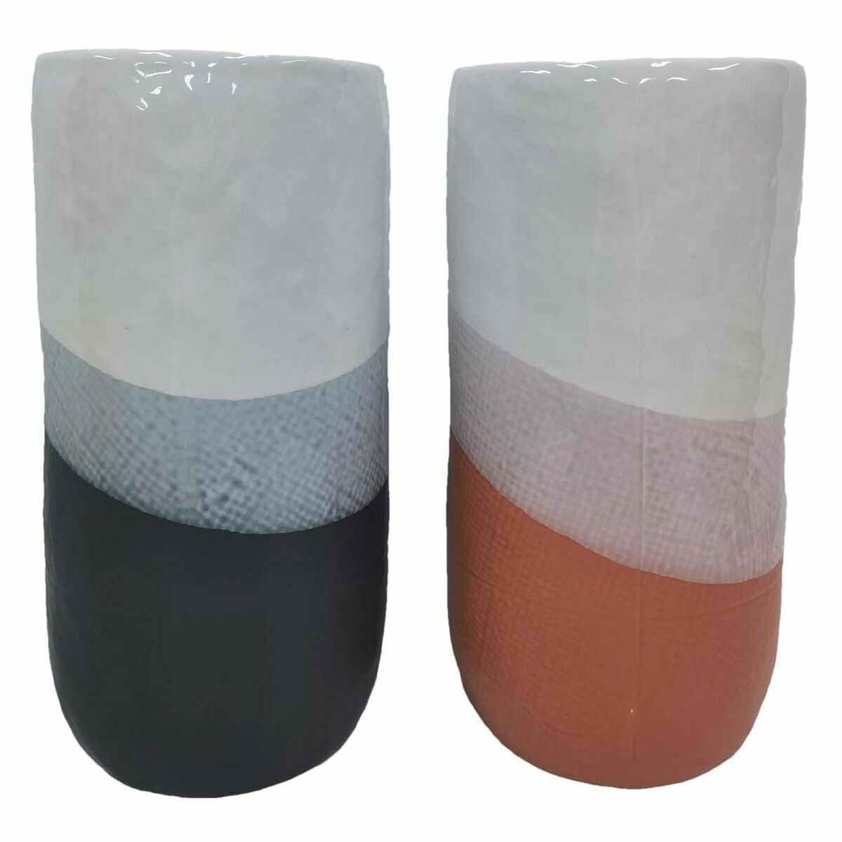 Βάζο DKD Home Decor Τρίχρωμο 13 x 13 x 25 cm Dolomite (x2) Βάζο DKD Home Decor Τρίχρωμο 13 x 13 x 25 cm Dolomite (x2)