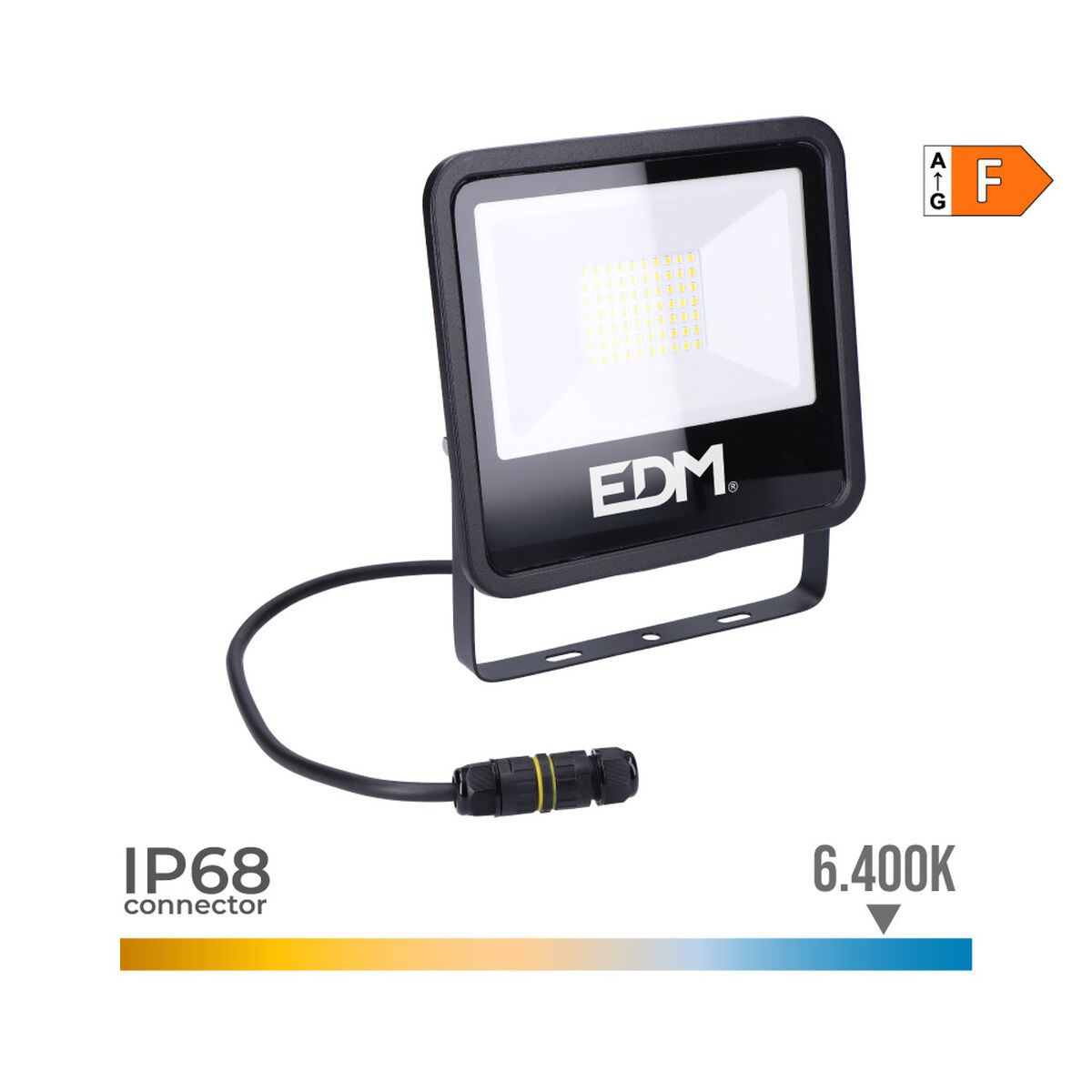 LED spotlight EDM 70403 Μαύρο F 50 W 4000 Lm (6400 K) LED spotlight EDM 70403 Μαύρο F 50 W 4000 Lm (6400 K)