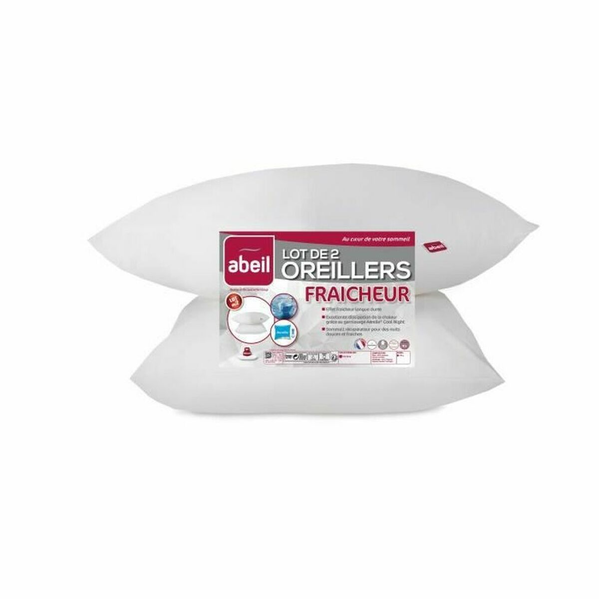 μαξιλάρι Abeil Λευκό 60 x 60 cm (x2) (Δωρεάν Μεταφορικά) μαξιλάρι Abeil Λευκό 60 x 60 cm (x2) (Δωρεάν Μεταφορικά)
