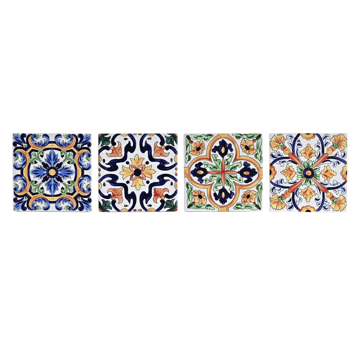 Σουβέρ DKD Home Decor Πλακάκι 4 Μονάδες (10,8 x 10,8 x 0,7 cm)