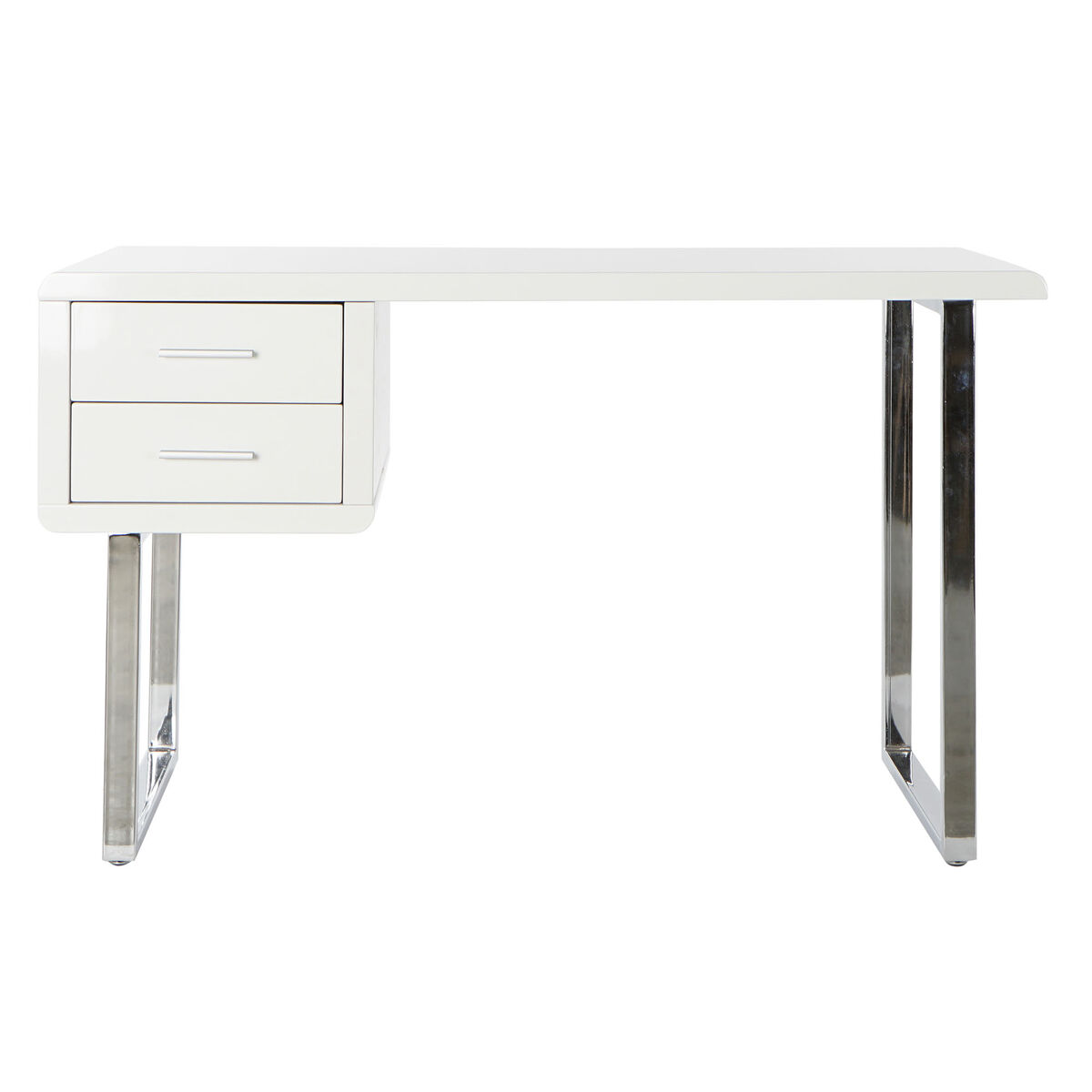 Γραφείο DKD Home Decor Λευκό Ασημί Μέταλλο Ξύλο MDF 120 x 55 x 76 cm Γραφείο DKD Home Decor Λευκό Ασημί Μέταλλο Ξύλο MDF 120 x 55 x 76 cm