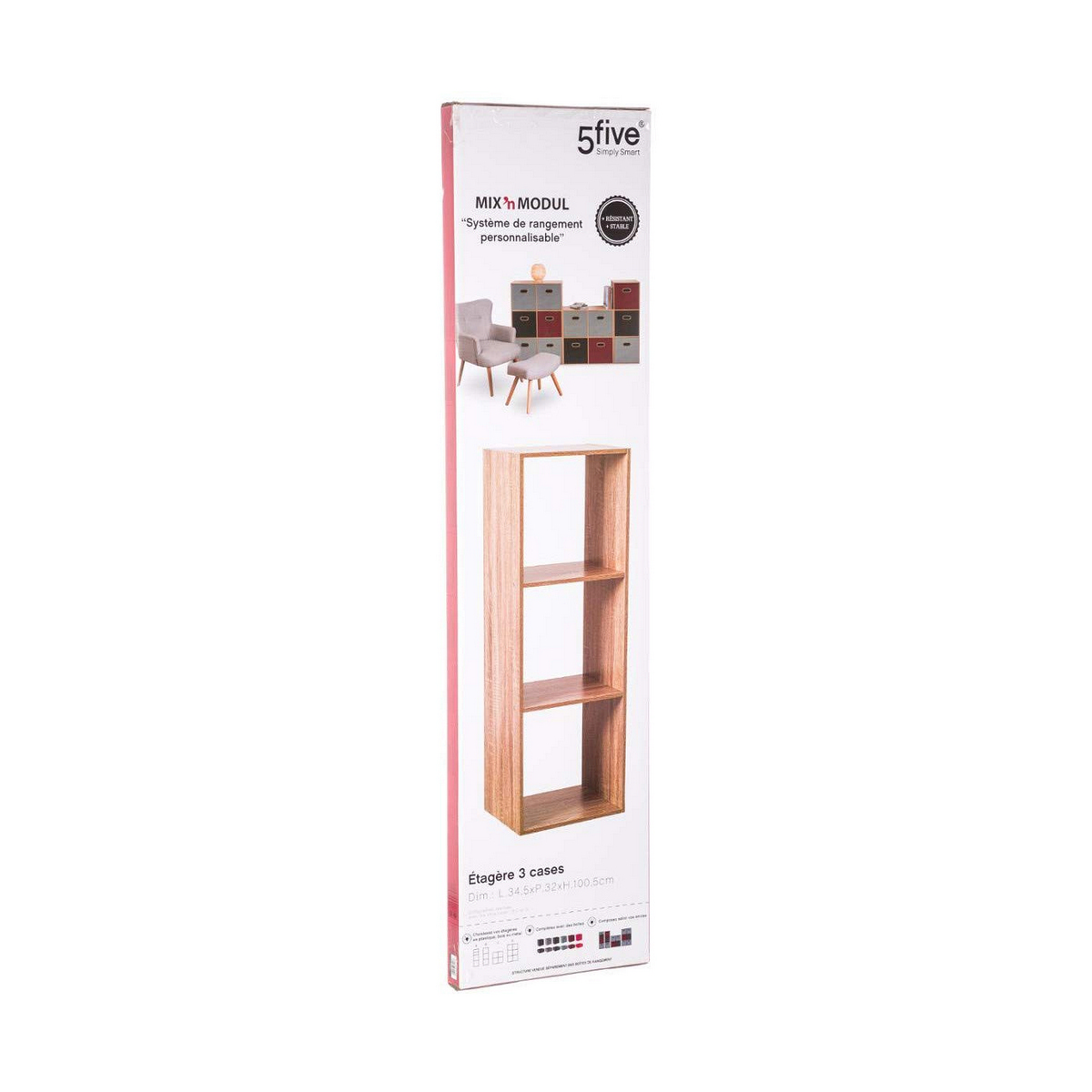 Ράφια 5five Simply Smart Καφέ Ξύλο 34,4 x 32 x 100,5 cm Ράφια 5five Simply Smart Καφέ Ξύλο 34,4 x 32 x 100,5 cm