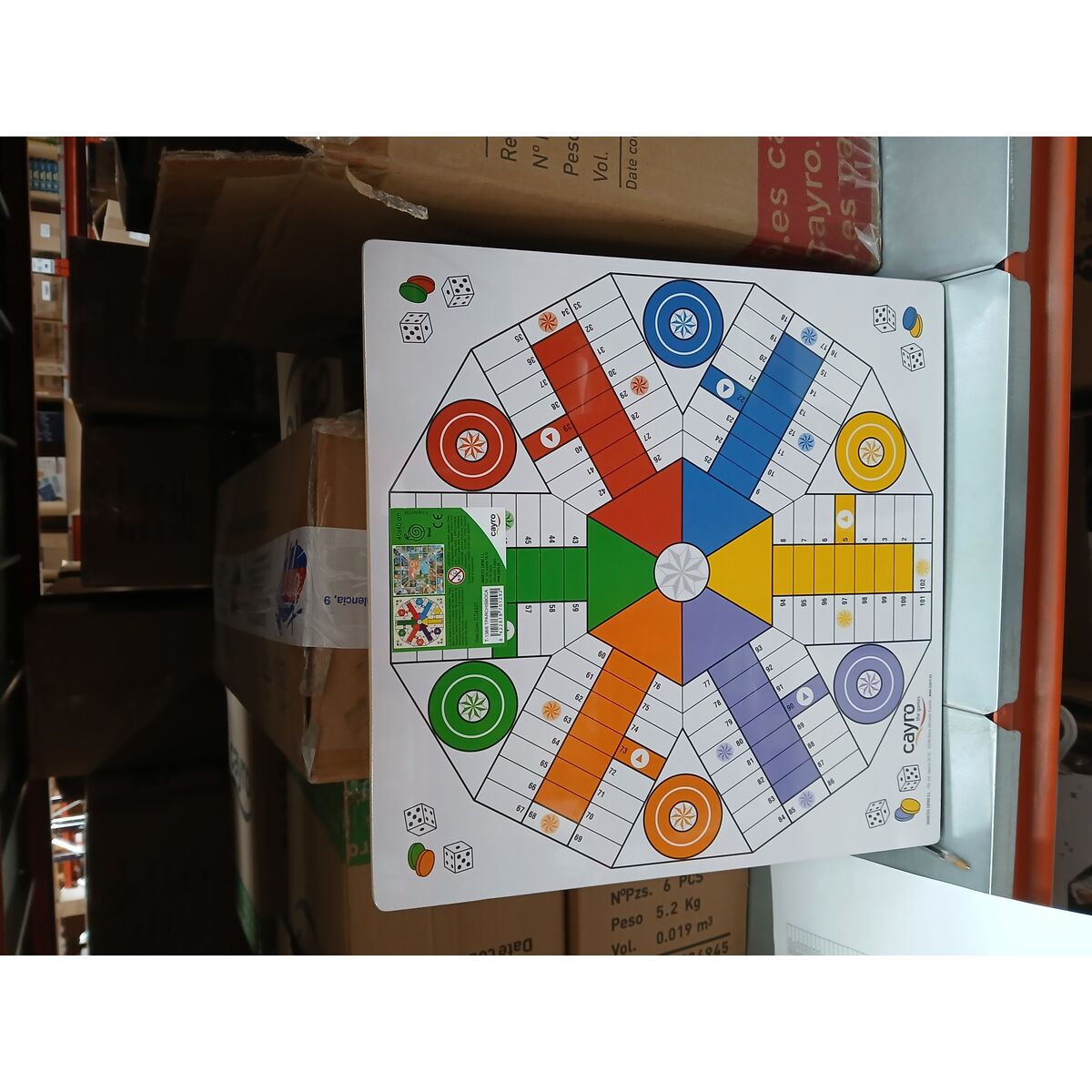 Πίνακας για Επιτραπέζιο Παιχνίδι Parchís Cayro (40 x 40 cm)