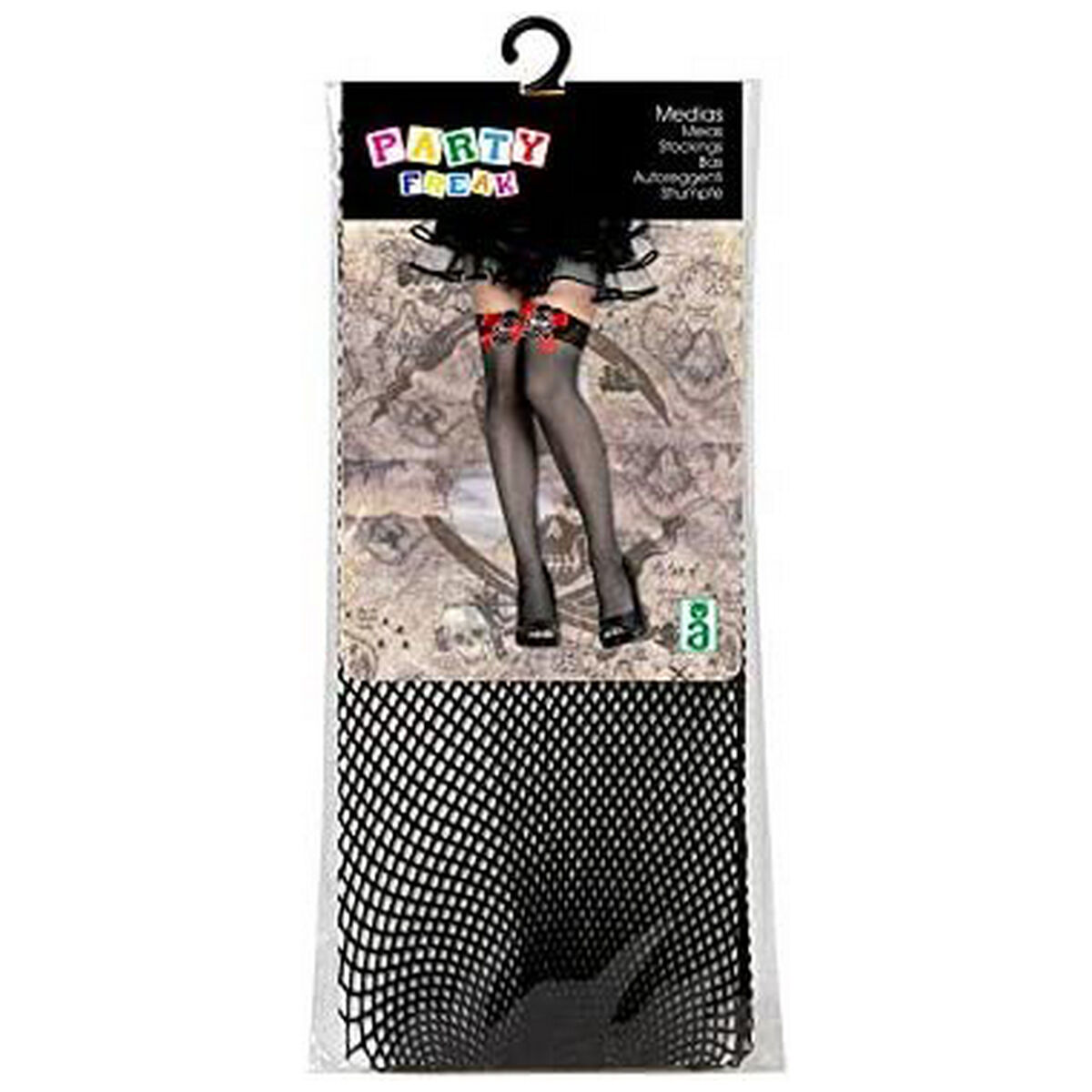 Αποκριάτικες Κάλτσες Pirate Ένα μέγεθος Μαύρο Πειρατής