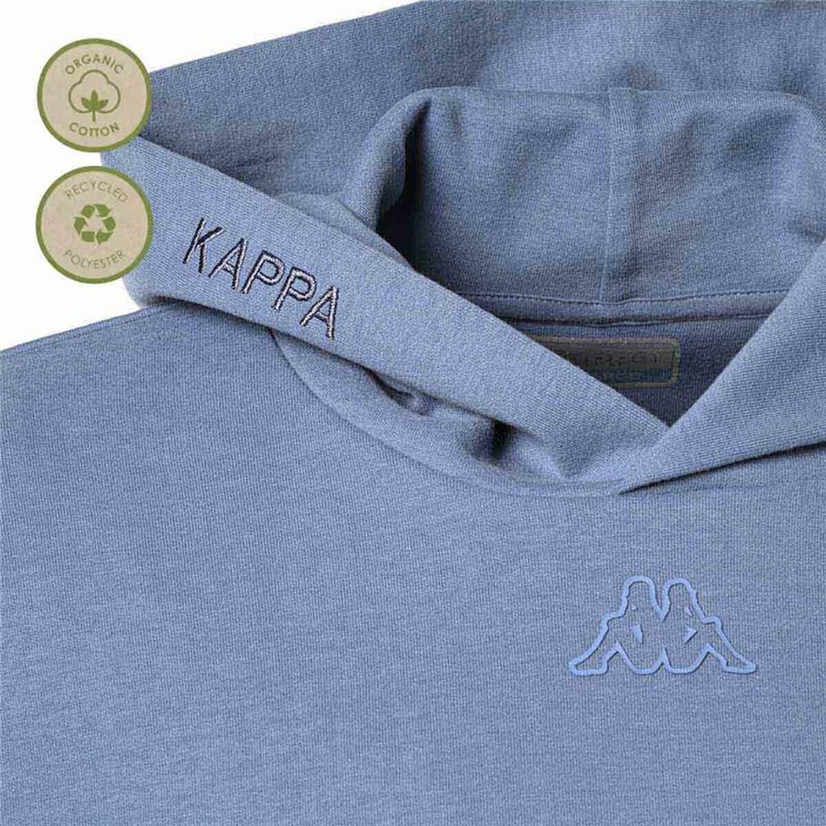 Unisex Φούτερ με Κουκούλα Kappa Μπλε Unisex Φούτερ με Κουκούλα Kappa Μπλε