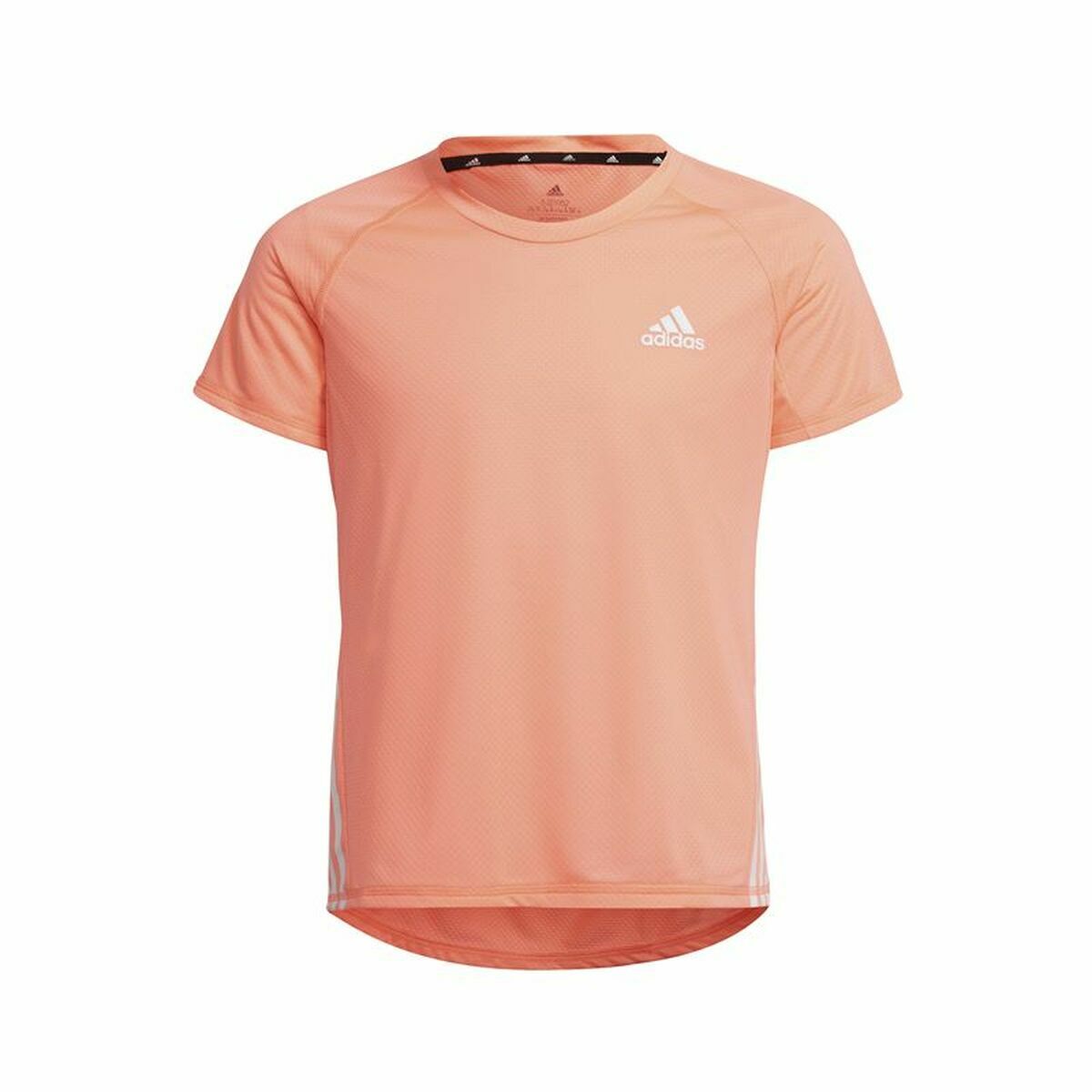 Παιδικό Μπλούζα με Κοντό Μανίκι Adidas Aeroready Three Stripes Salmon