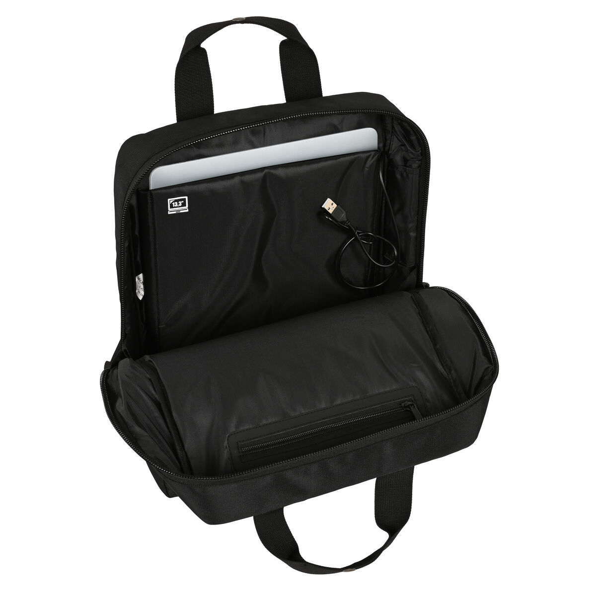 Σακίδιο για Laptop Mickey Mouse Clubhouse Μαύρο 29 x 39 x 11 cm