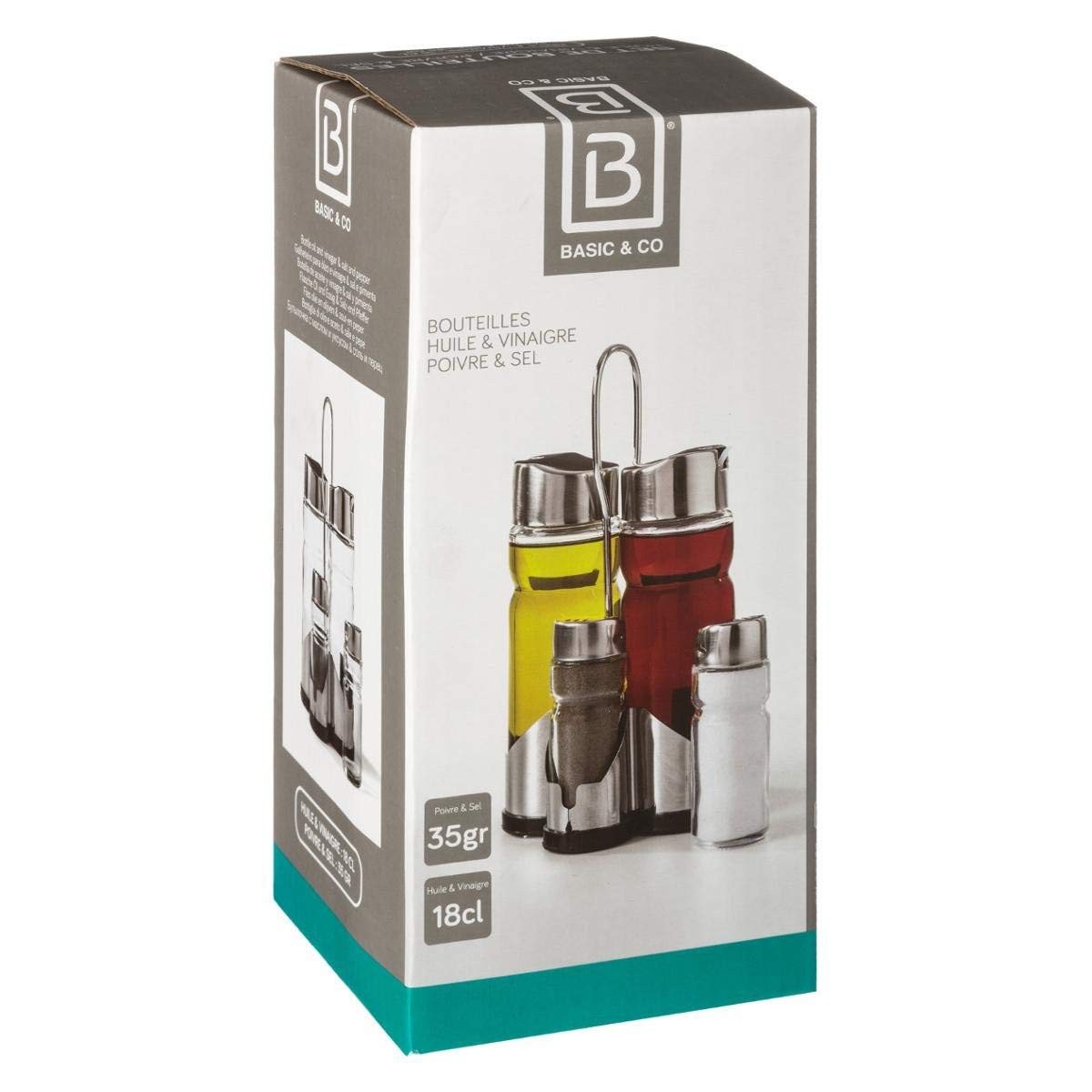 Αλατιέρα με Καπάκι Secret de Gourmet Πολύχρωμο Διαφανές Γυαλί Ανοξείδωτο ατσάλι