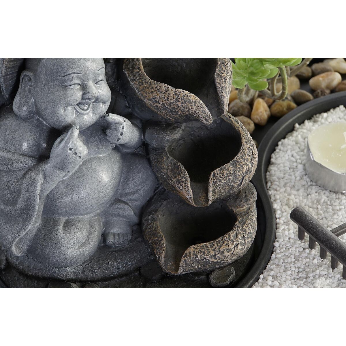 Fontene DKD Home Decor Βούδας Ρητίνη Ανατολικó 29 x 21 x 23 cm (x2) Fontene DKD Home Decor Βούδας Ρητίνη Ανατολικó 29 x 21 x 23 cm (x2)