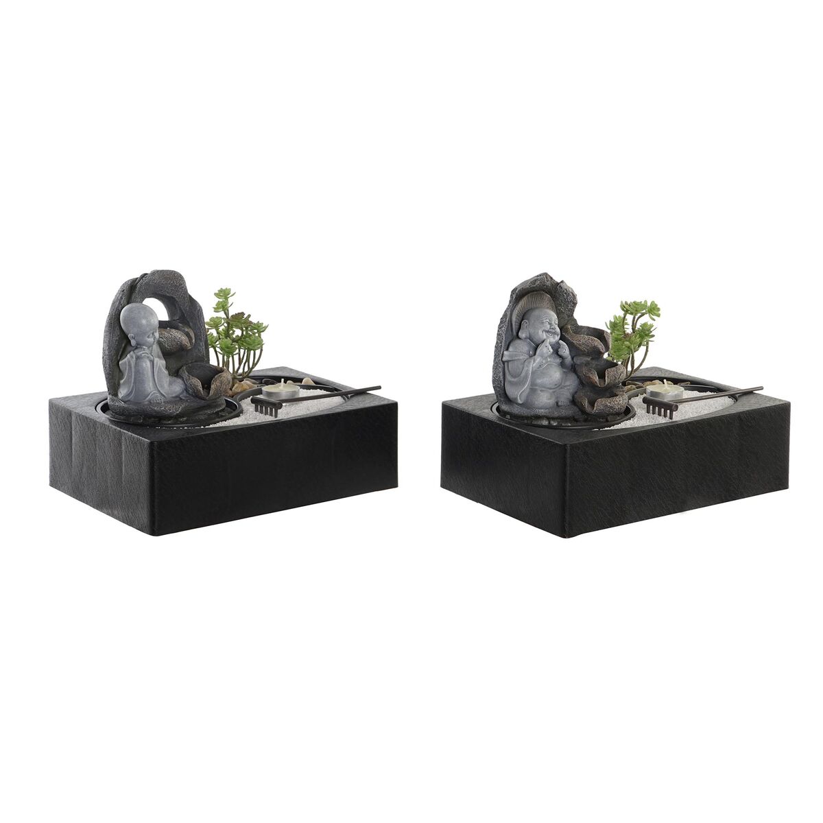 Fontene DKD Home Decor Βούδας Ρητίνη Ανατολικó 29 x 21 x 23 cm (x2) Fontene DKD Home Decor Βούδας Ρητίνη Ανατολικó 29 x 21 x 23 cm (x2)