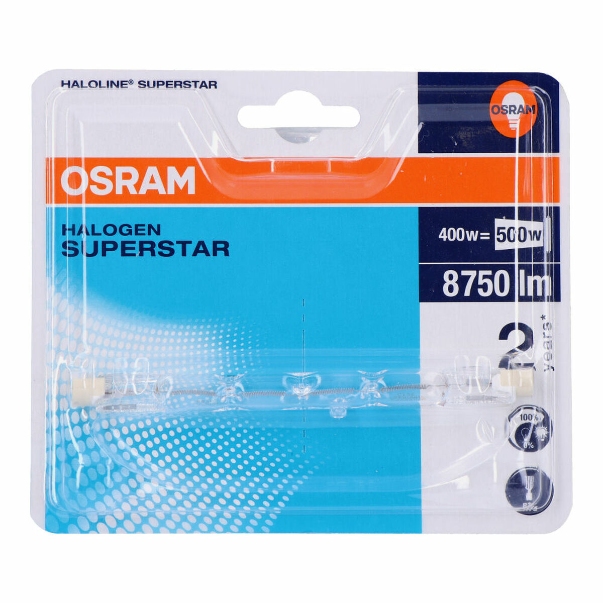 Λάμπα αλόγονου Osram Superstar Γραμμικός 400 W R7s 8750 Lm (2900 K) Λάμπα αλόγονου Osram Superstar Γραμμικός 400 W R7s 8750 Lm (2900 K)