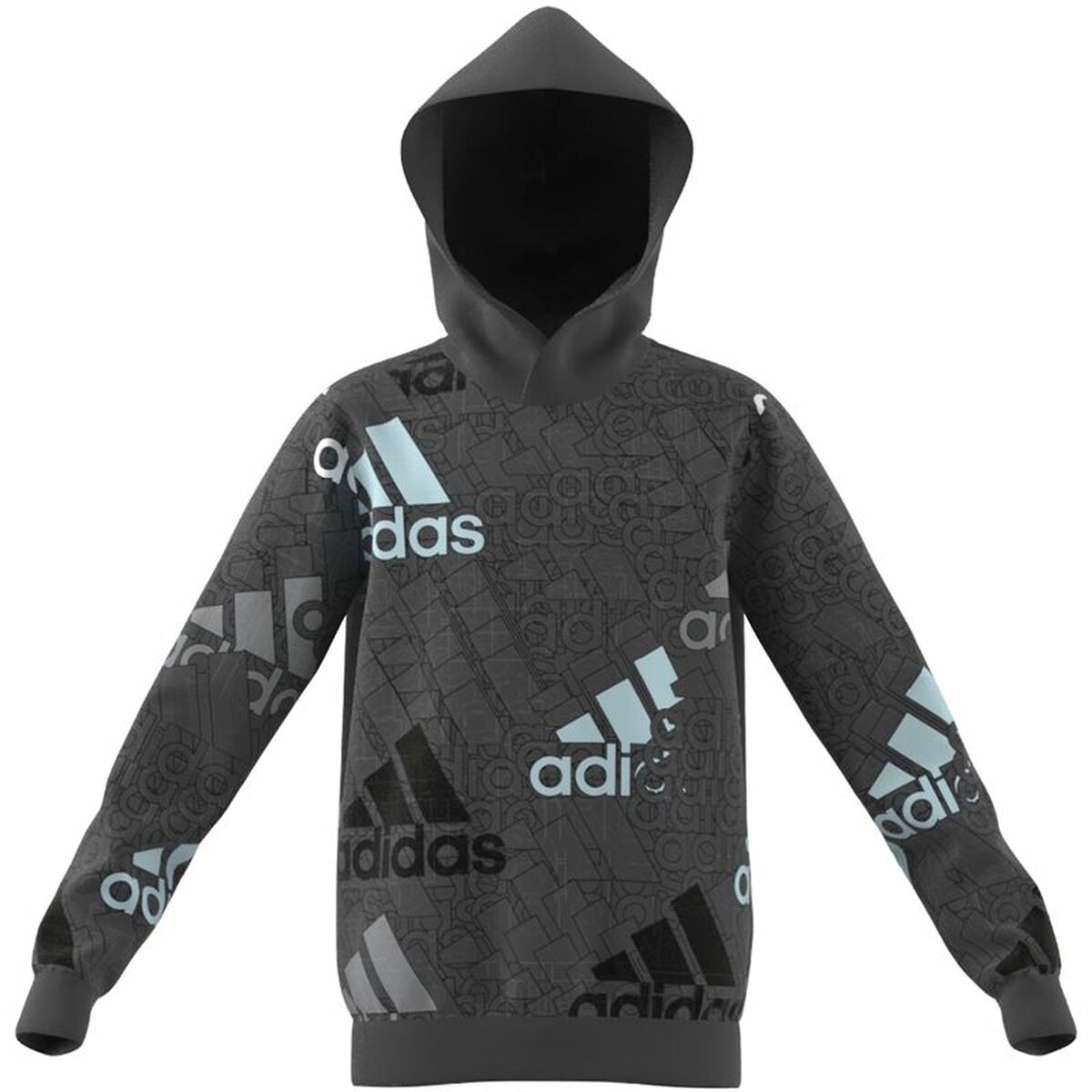 Unisex Φούτερ με Κουκούλα Adidas Performance Σκούρο γκρίζο Unisex Φούτερ με Κουκούλα Adidas Performance Σκούρο γκρίζο