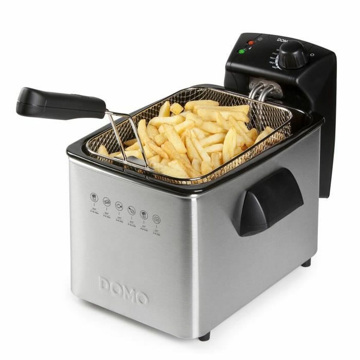 Φριτέζα DOMO DO465FR 4 L 3000 W Ασημί Χάλυβας Φριτέζα DOMO DO465FR 4 L 3000 W Ασημί Χάλυβας