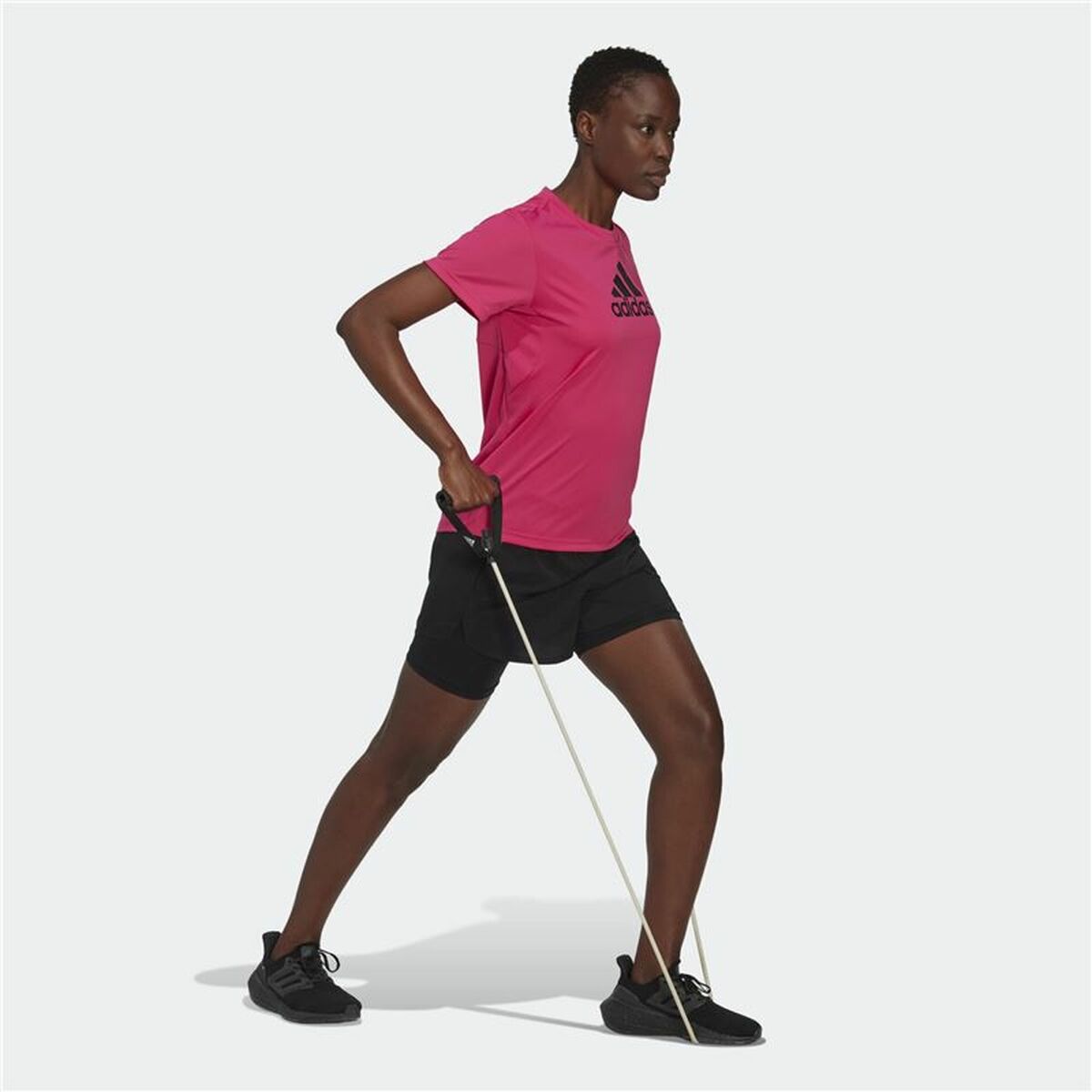 Γυναικεία Μπλούζα με Κοντό Μανίκι Adidas Designed 2 Move Logo Φούξια