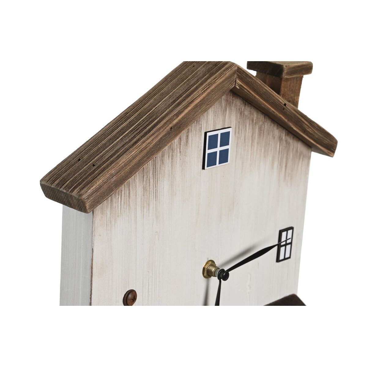 Bordklokke DKD Home Decor 26 x 7 x 31 cm Λευκό Σπίτια Bordklokke DKD Home Decor 26 x 7 x 31 cm Λευκό Σπίτια