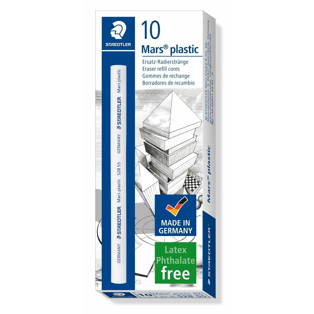Γόμα Staedtler Mars Plastic Ανταλλακτικό (x10) Γόμα Staedtler Mars Plastic Ανταλλακτικό (x10)