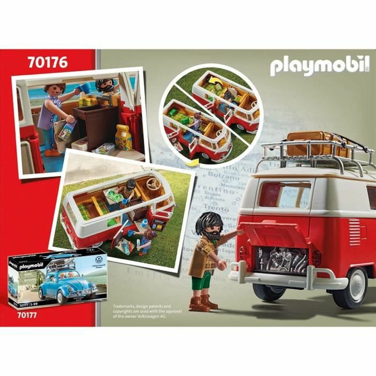 Playset Οχημάτων Playmobil 70176 Volkswagen T1 Bus Κόκκινο (Δωρεάν Μεταφορικά)