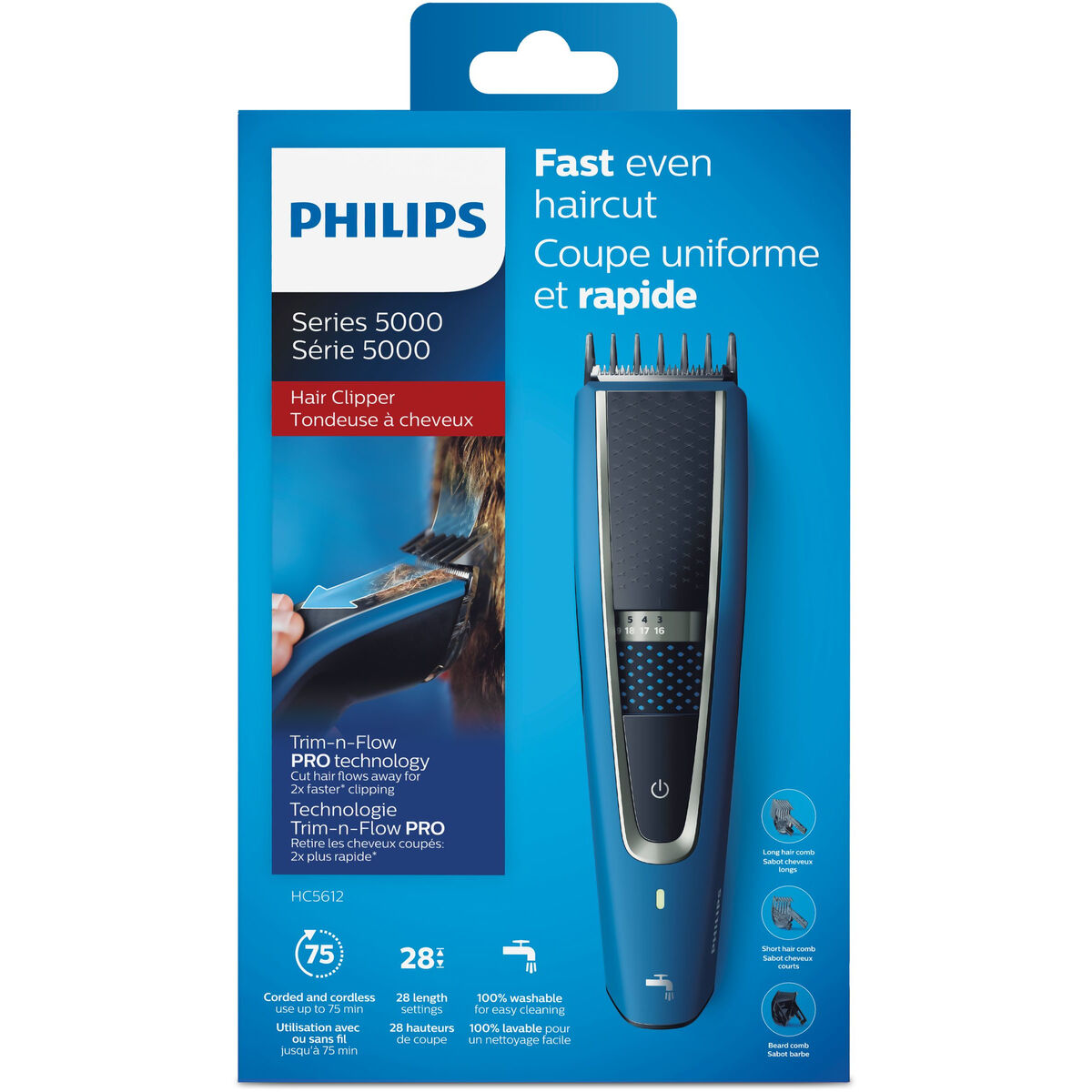 Ασύρματη Κουρευτική Μηχανή Philips HC5612/15