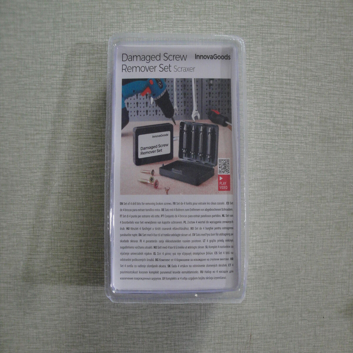 Τρυπάνια για την Αφαίρεση των Κατεστραμμένων Βιδών InnovaGoods 4 Μονάδες