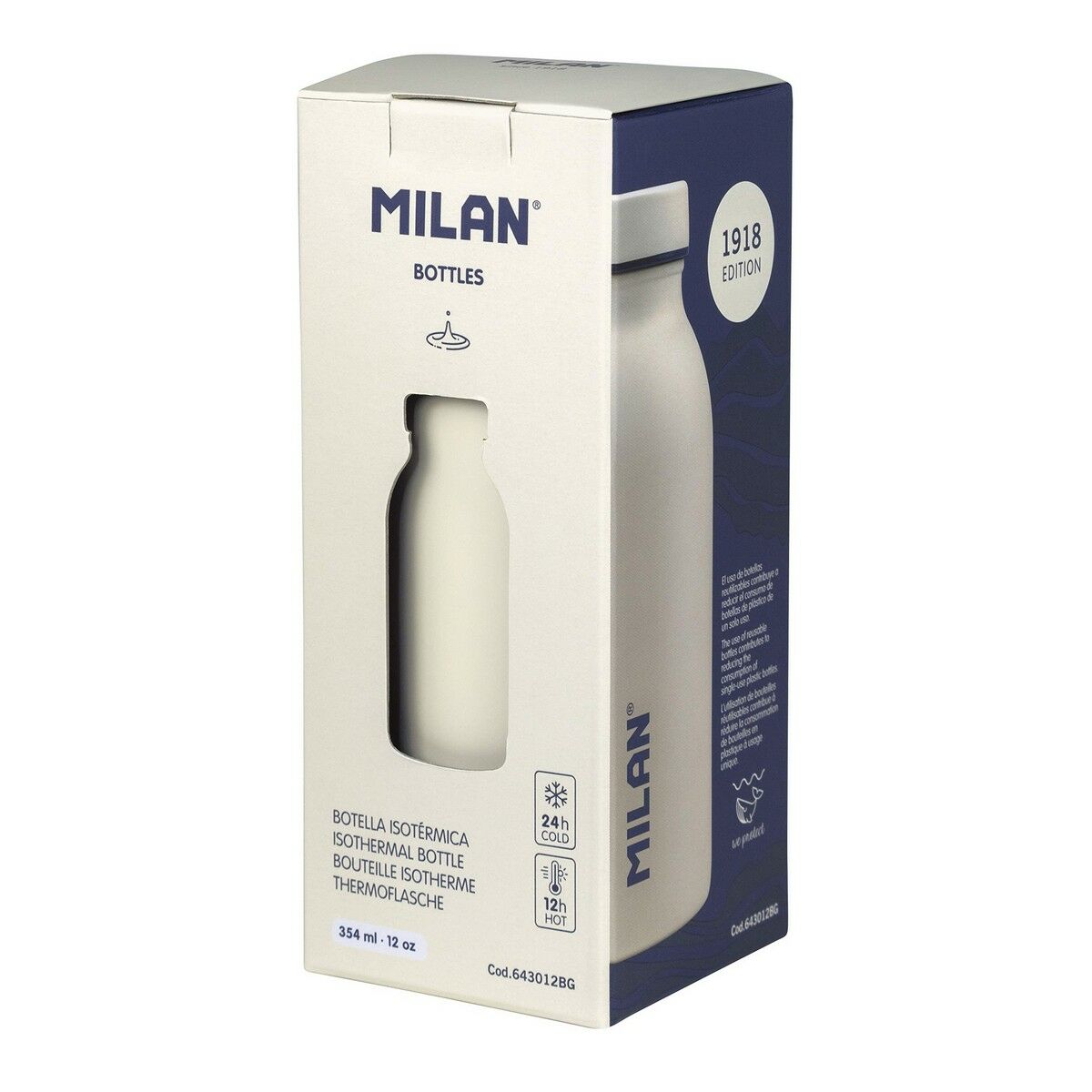 Θερμικό Μπουκάλι Milan Λευκό 354 ml Θερμικό Μπουκάλι Milan Λευκό 354 ml