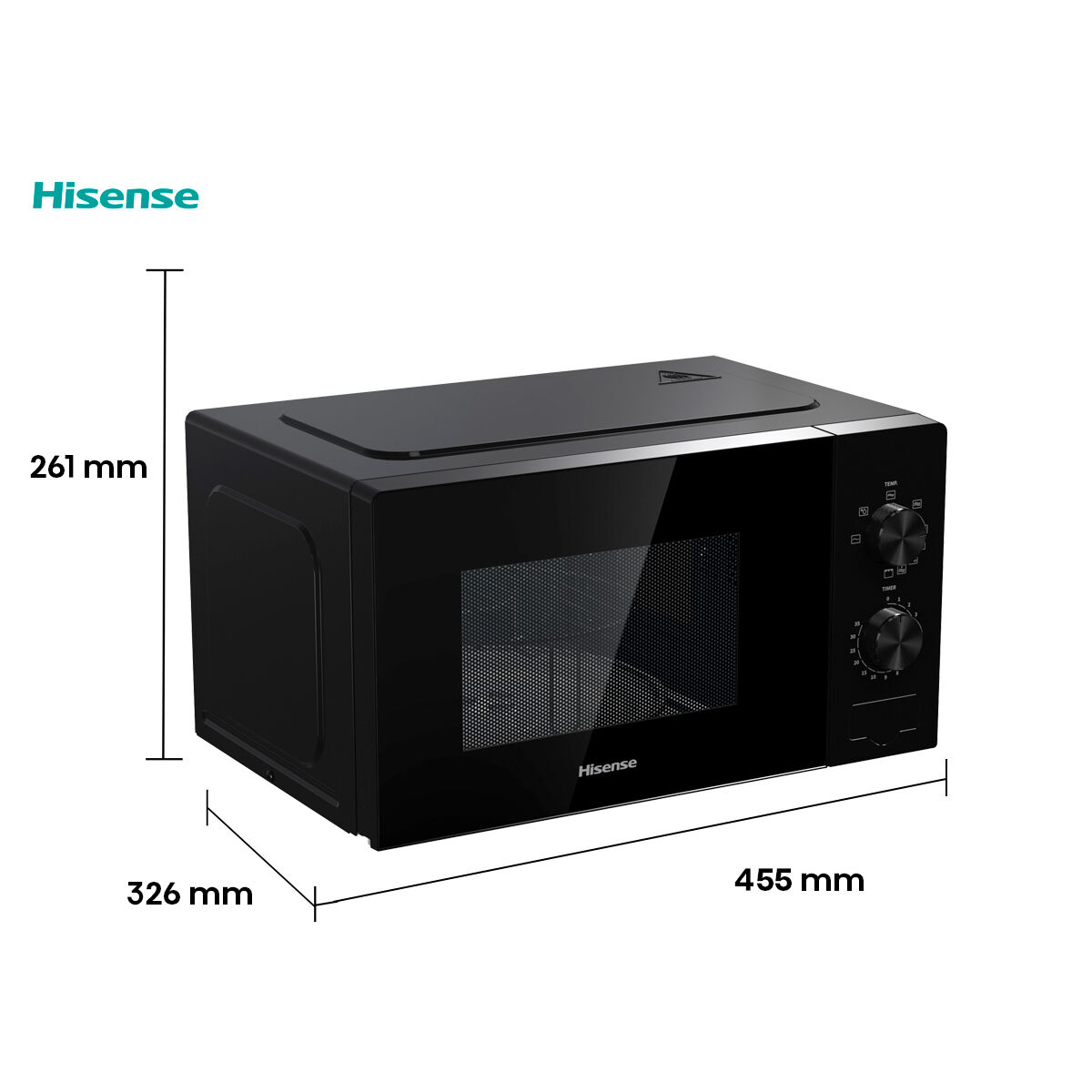 φούρνο μικροκυμάτων Hisense H20MOBP1 Μαύρο 700 W 20 L