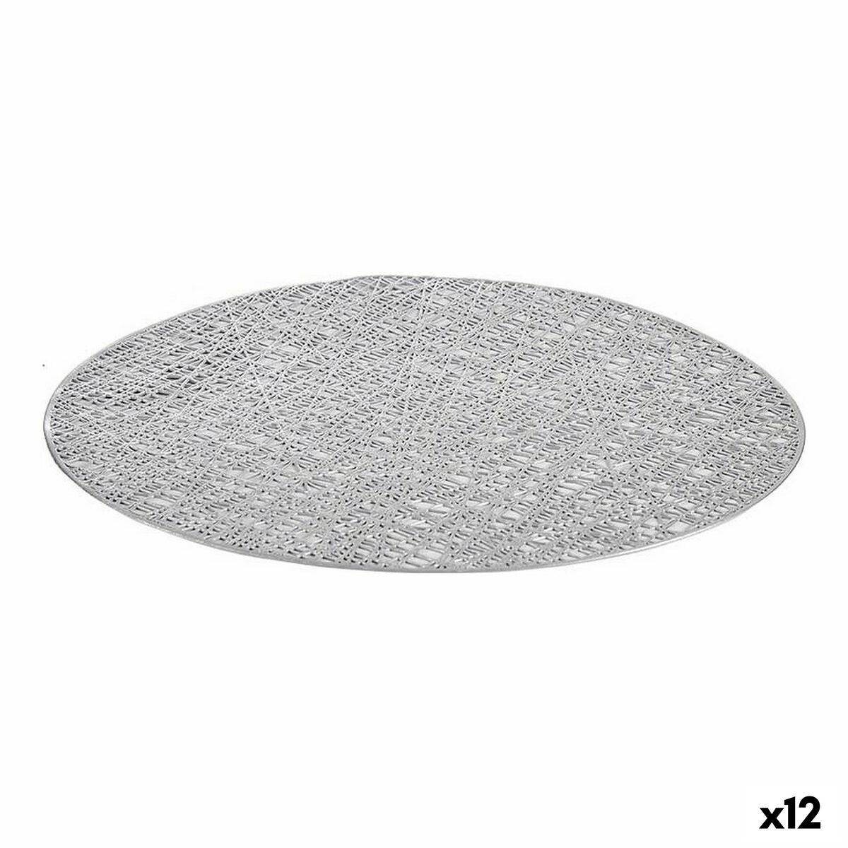 Σουπλά Kinvara AR2103272 Ασημί Πλαστική ύλη Ø 38 cm (12 Μονάδες) Σουπλά Kinvara AR2103272 Ασημί Πλαστική ύλη Ø 38 cm (12 Μονάδες)