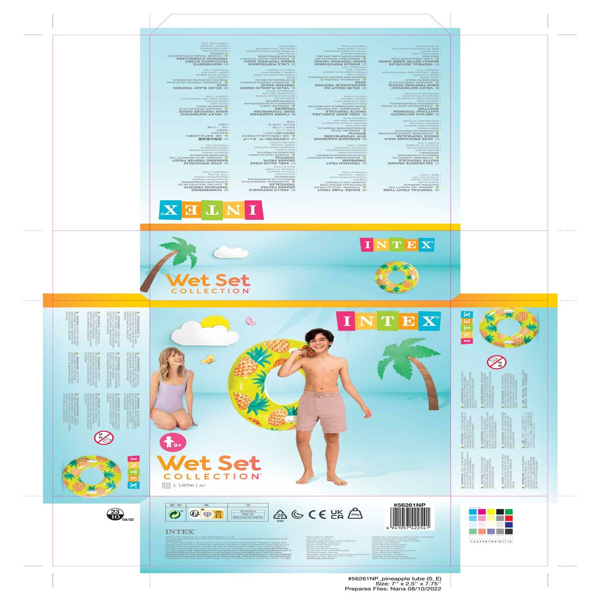 Inflatable Pool Float Intex Φρούτα PVC Ø 107 cm Inflatable Pool Float Intex Φρούτα PVC Ø 107 cm