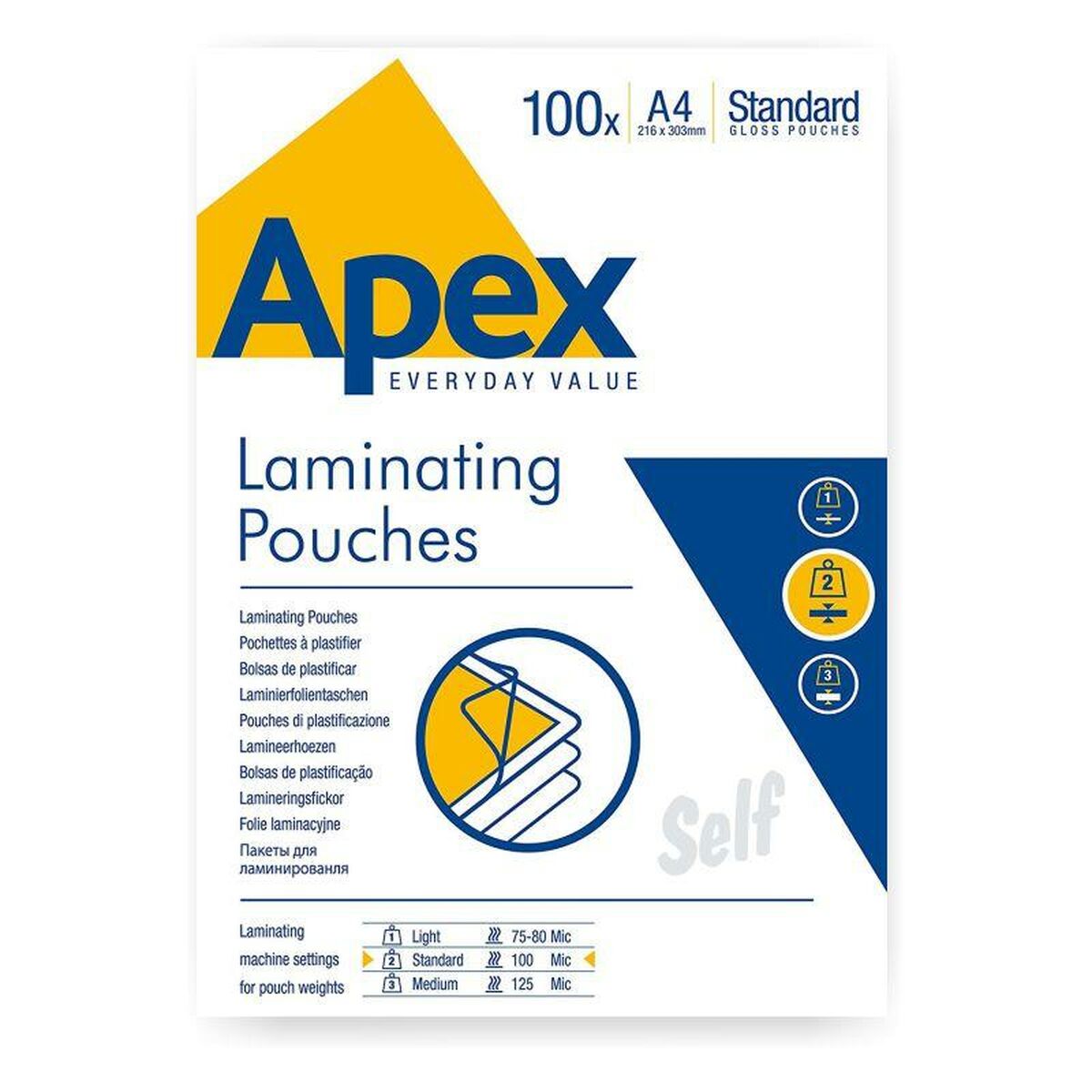 Laminating Pouches Fellowes 100 Τεμάχια Διαφανές A4 (x10)