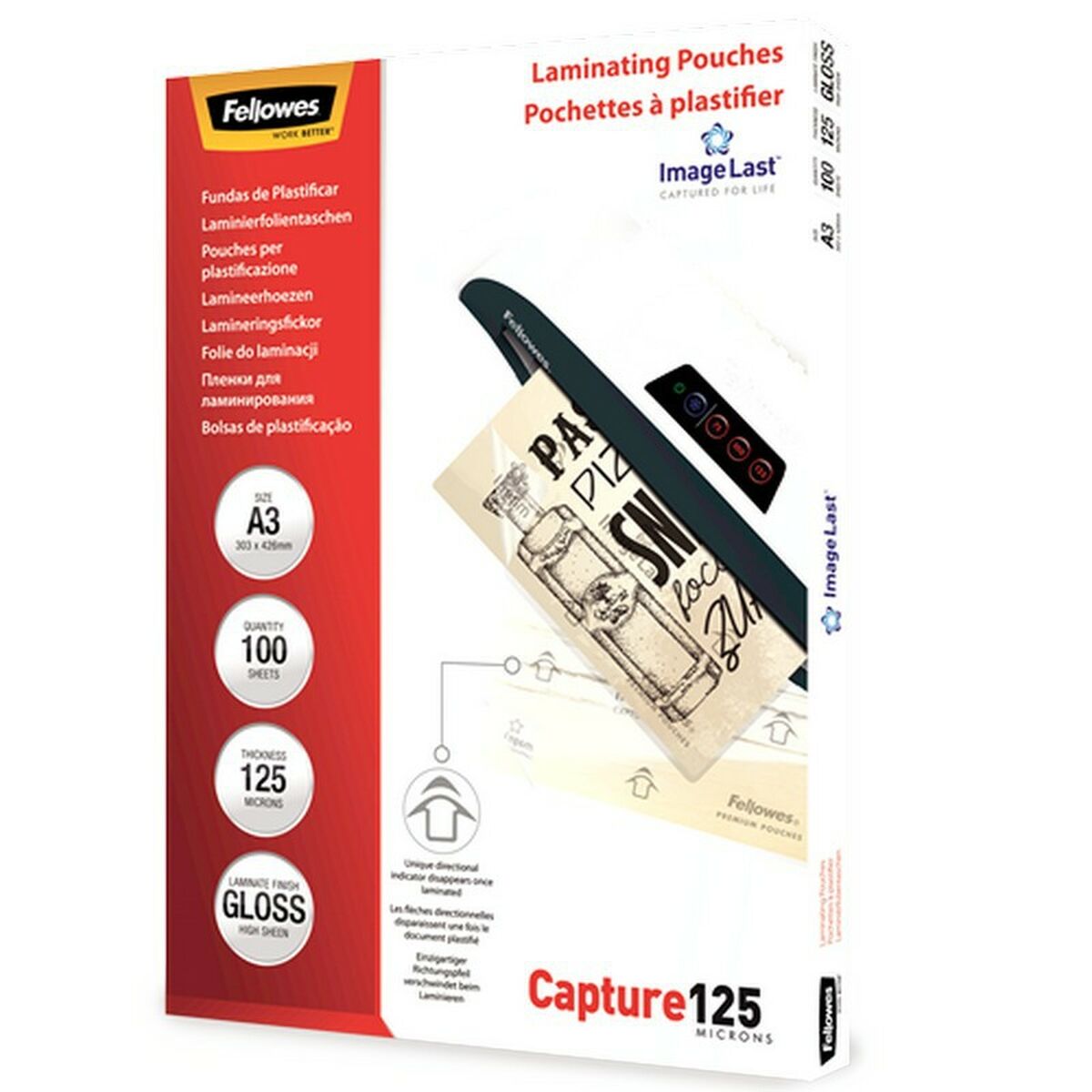 Laminating Pouches Fellowes 100 Τεμάχια Διαφανές A3 (5 Μονάδες) Laminating Pouches Fellowes 100 Τεμάχια Διαφανές A3 (5 Μονάδες)