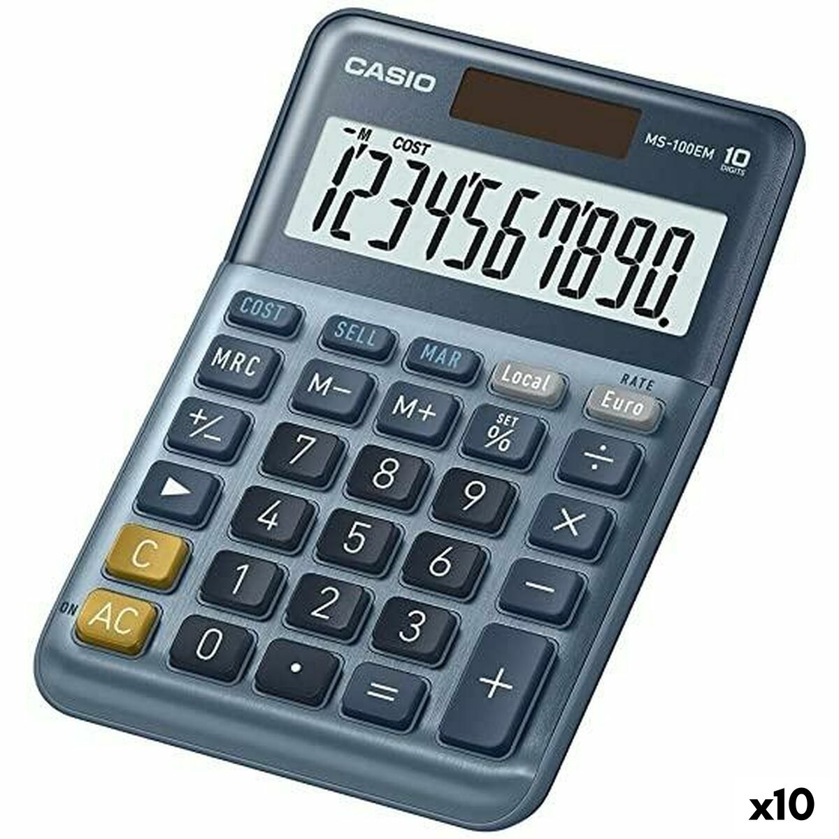 Αριθμομηχανή Casio MS-100EM Μπλε (x10) Αριθμομηχανή Casio MS-100EM Μπλε (x10)