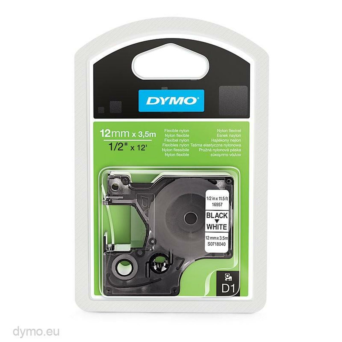 Θερμική ταινία μεταφοράς Dymo Λευκό Μαύρο 12 x 3,5 mm (5 Μονάδες) Θερμική ταινία μεταφοράς Dymo Λευκό Μαύρο 12 x 3,5 mm (5 Μονάδες)