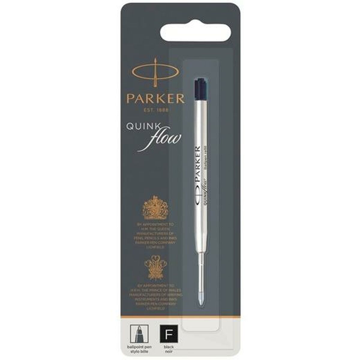 Ανταλλακτικό Στυλό Parker Quink Flow Μαύρο 0,8 mm (12 Μονάδες) Ανταλλακτικό Στυλό Parker Quink Flow Μαύρο 0,8 mm (12 Μονάδες)