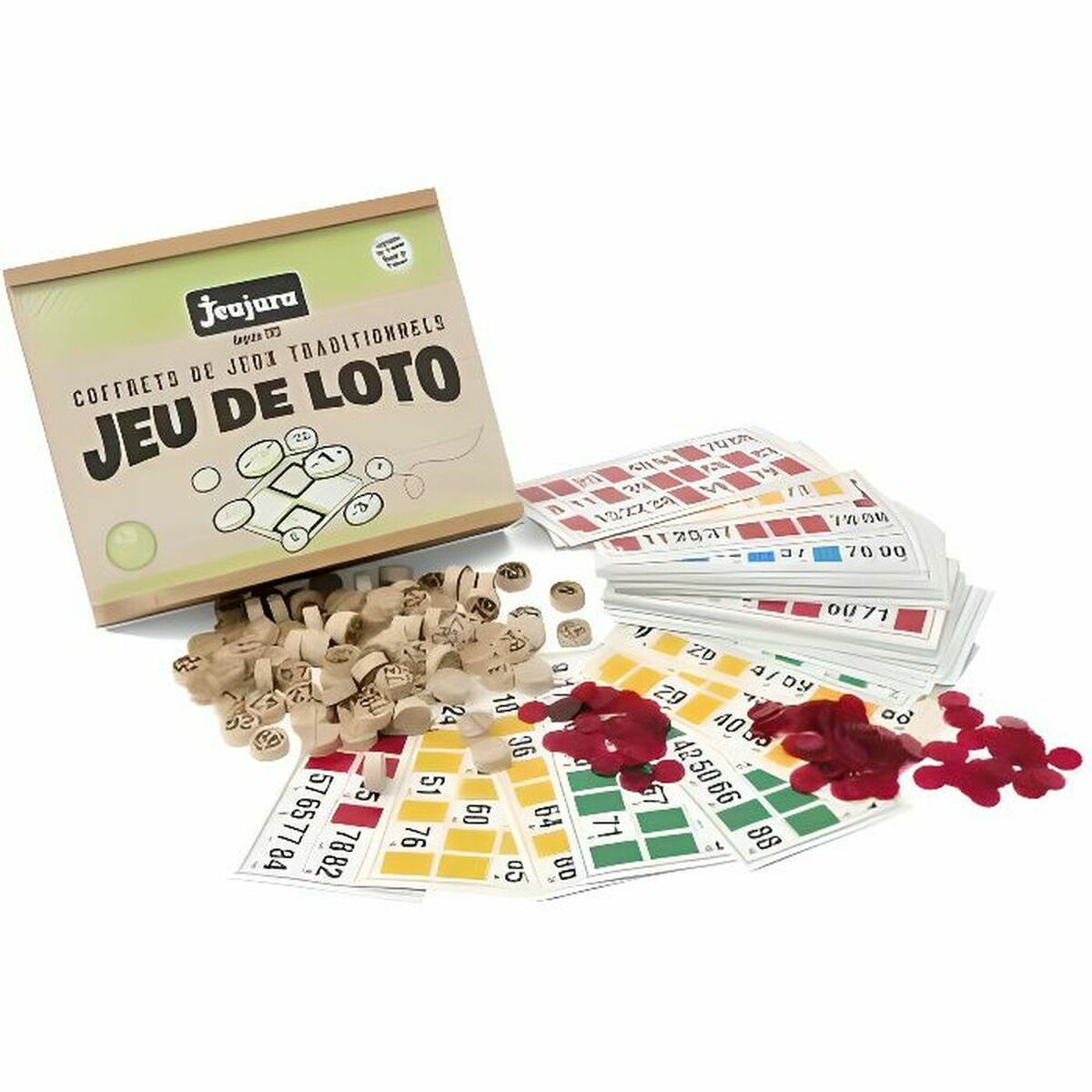 Bingo Loto Game Πολύχρωμο Ξύλο Bingo Loto Game Πολύχρωμο Ξύλο