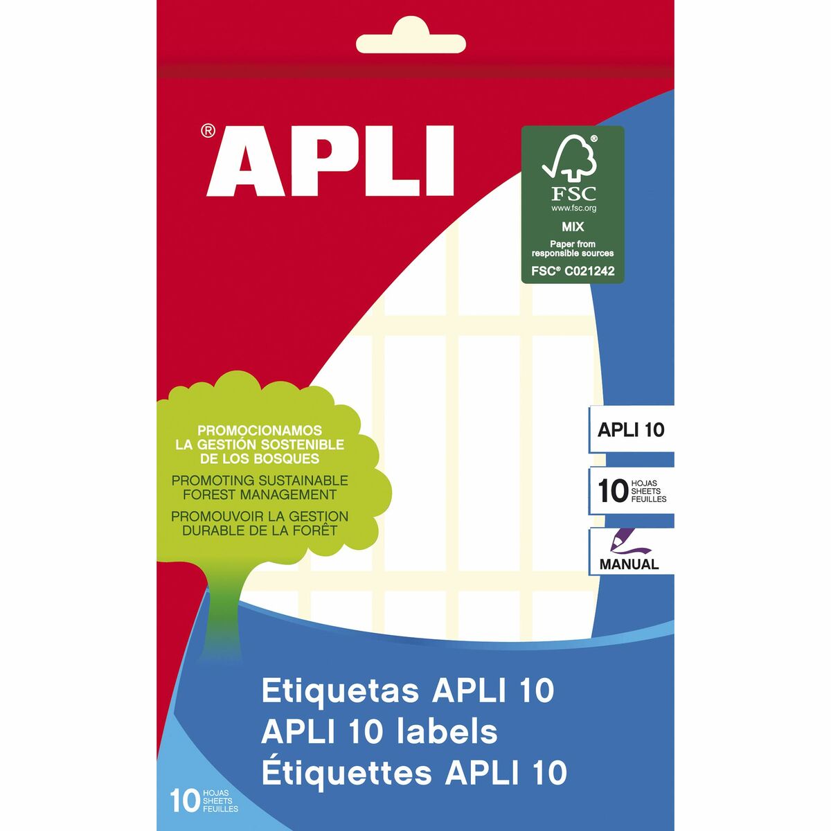 Ετικέτες Apli Λευκό χαρτί 10 Φύλλα 13 x 50 mm (x10) Ετικέτες Apli Λευκό χαρτί 10 Φύλλα 13 x 50 mm (x10)