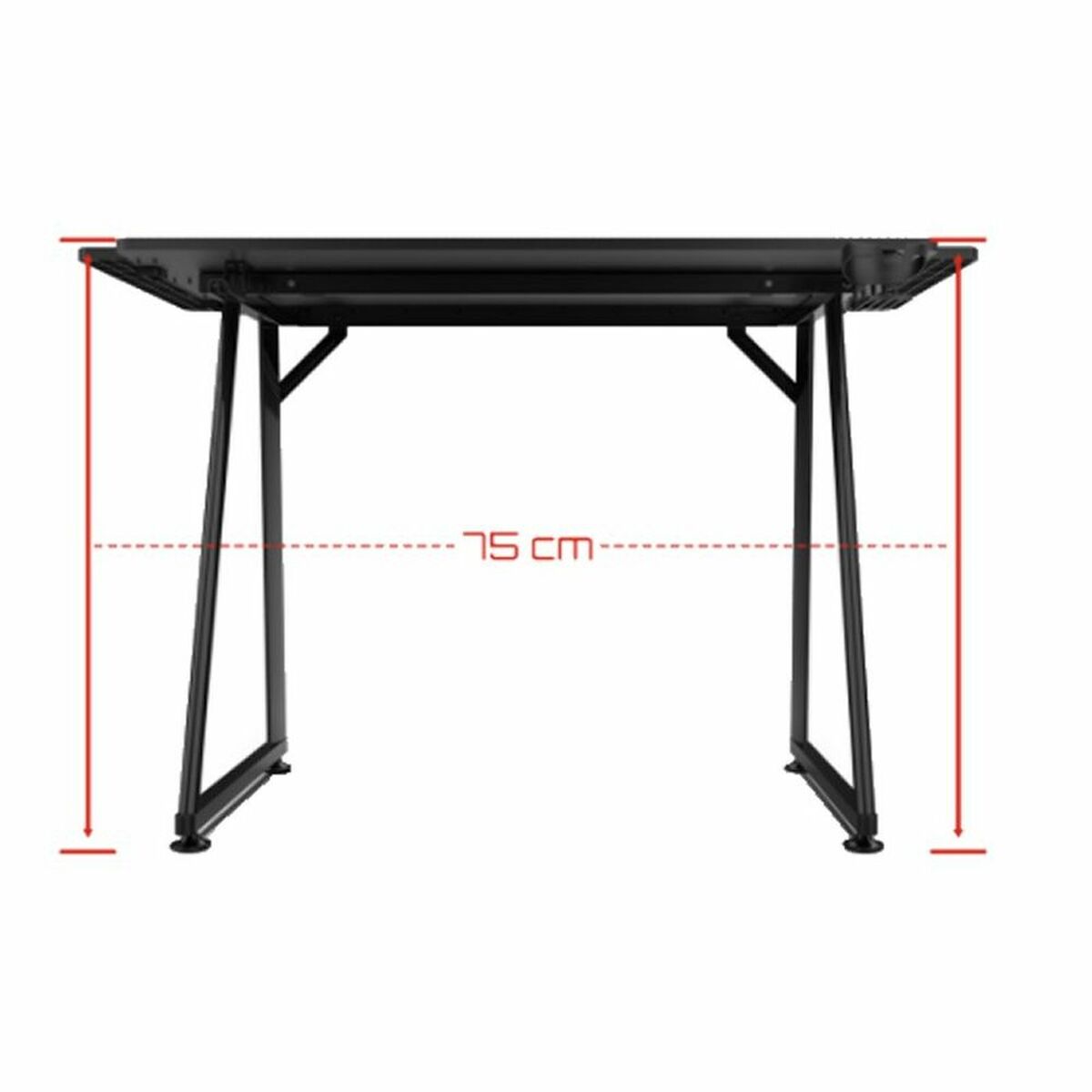 Γραφείο GAMING DRIFT DRDZ75 Μαύρο Μαύρο/Κόκκινο 100 x 60 cm Γραφείο GAMING DRIFT DRDZ75 Μαύρο Μαύρο/Κόκκινο 100 x 60 cm