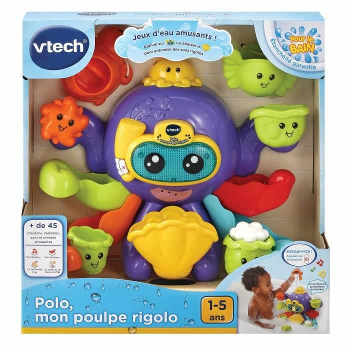Παιχνίδια Mπάνιου Vtech Baby Polo, My Funny Octopus υδρόβια (Δωρεάν Μεταφορικά)