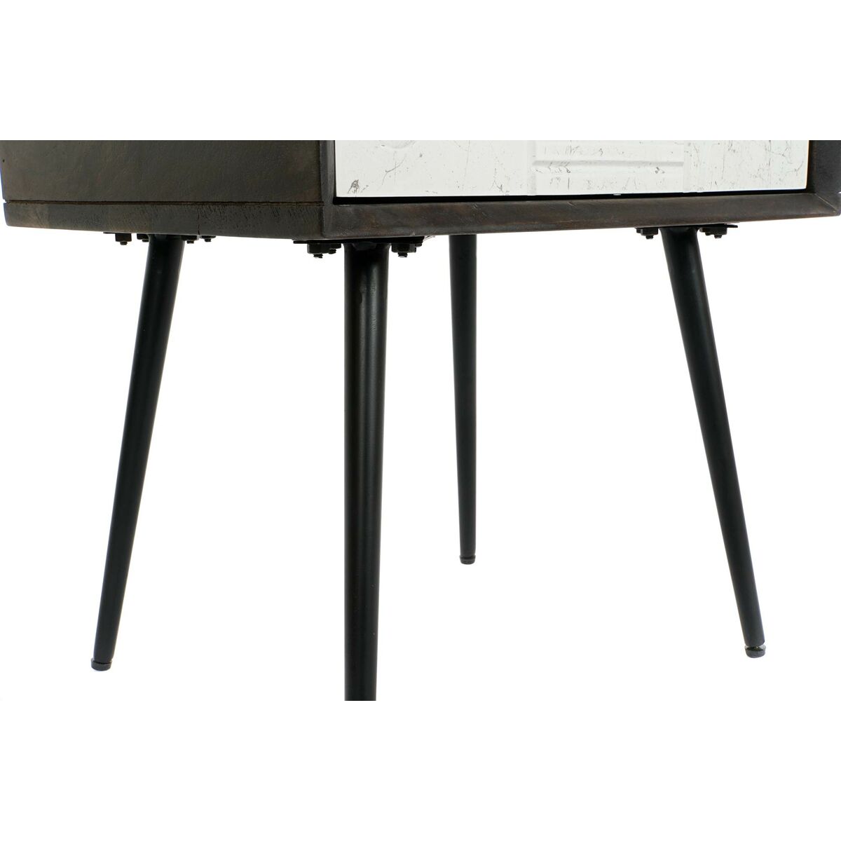 Κομοδίνο DKD Home Decor 45 x 38 x 50 cm Μαύρο Μέταλλο Λευκό Ξύλο από Μάνγκο Wengue Κομοδίνο DKD Home Decor 45 x 38 x 50 cm Μαύρο Μέταλλο Λευκό Ξύλο από Μάνγκο Wengue